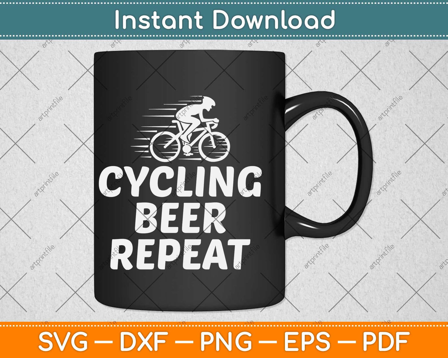 Cycling Beer Repeat Svg Design Cricut Printable Cutting Files
