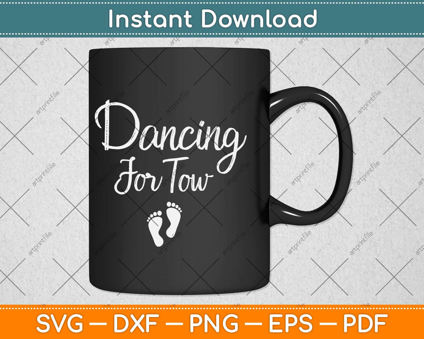 Dancing For Two Pregnant Gift For Dance Mom Svg Design Cricut Cut File