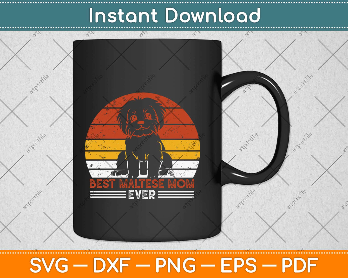 Dog Vintage Best Poodle Mom Ever Svg Design Cricut Printable Cutting Files