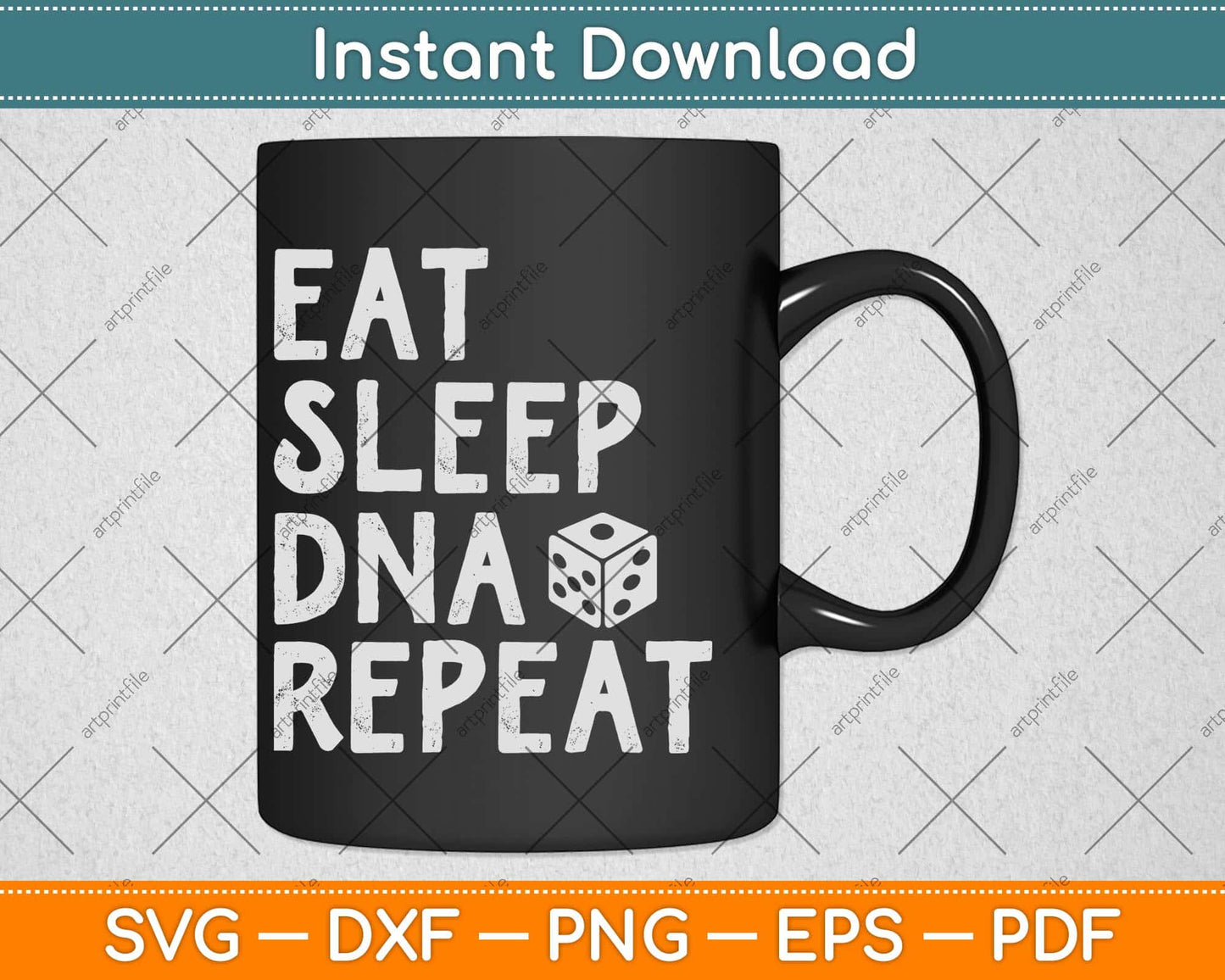 Eat Sleep DND Repeat Dice RPG Nerd Roleplaying Game Fun Svg Png Dxf File