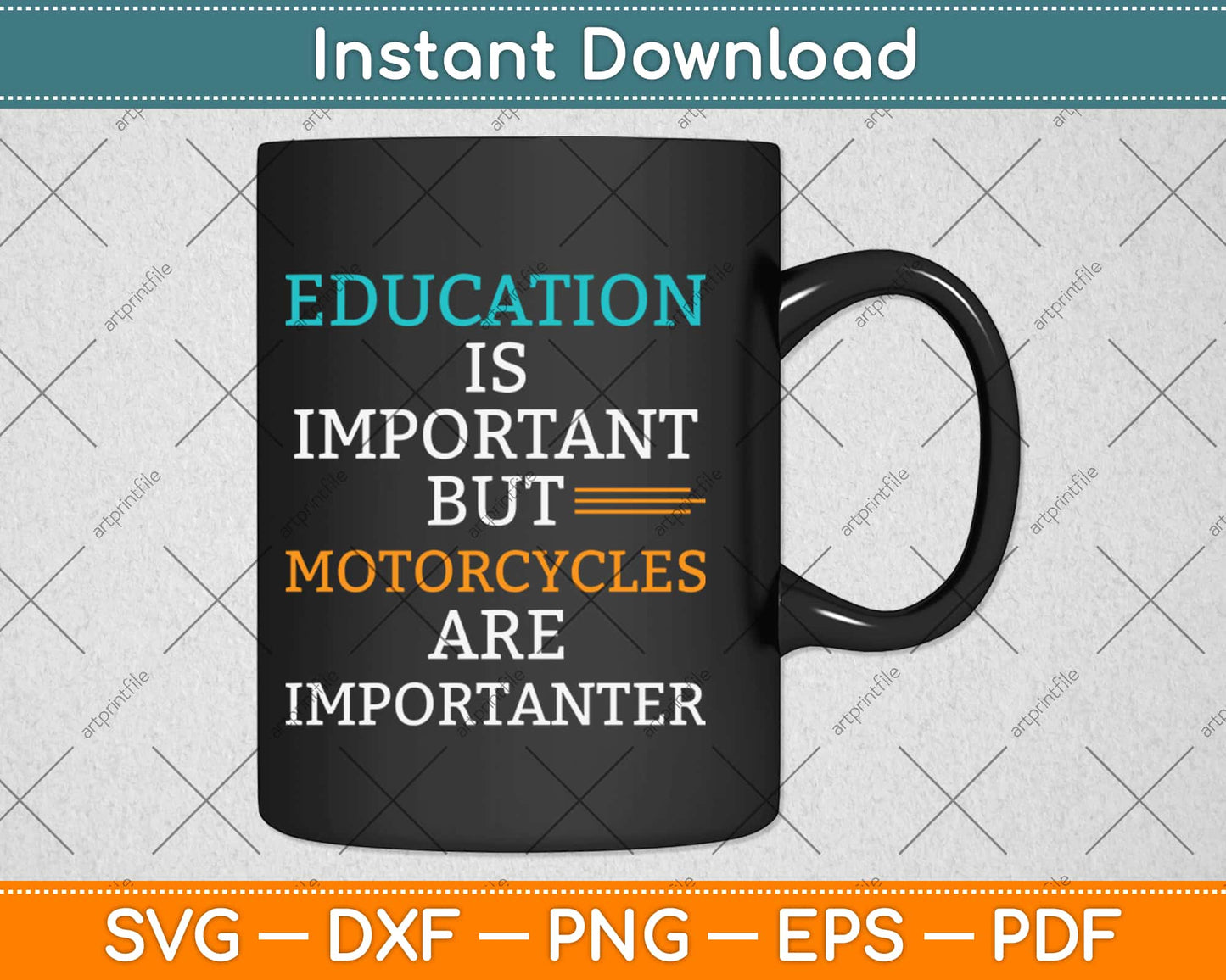Education Is Important But Motorcycles Are Importanter Svg Design Cricut Cutting File
