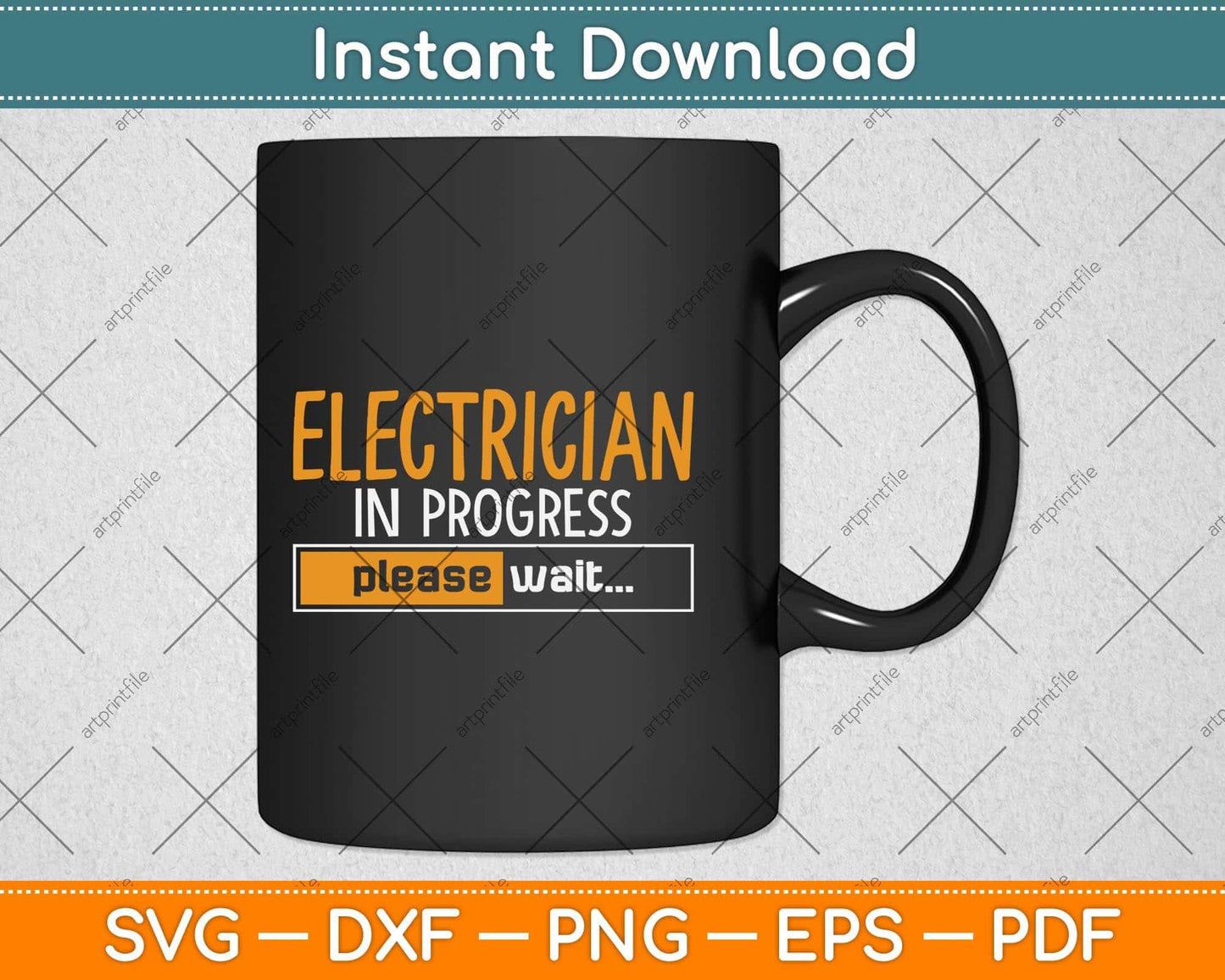 Electrician In Progress Please Wait Svg Png Dxf Digital Cutting File