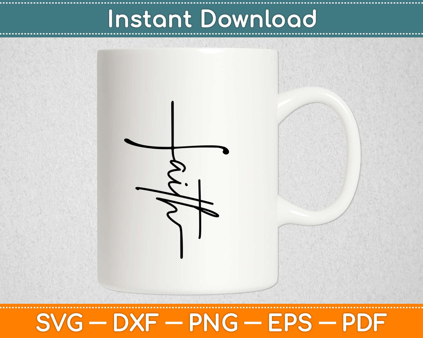 Faith Cross Christian Svg Design Cricut Printable Cutting Files