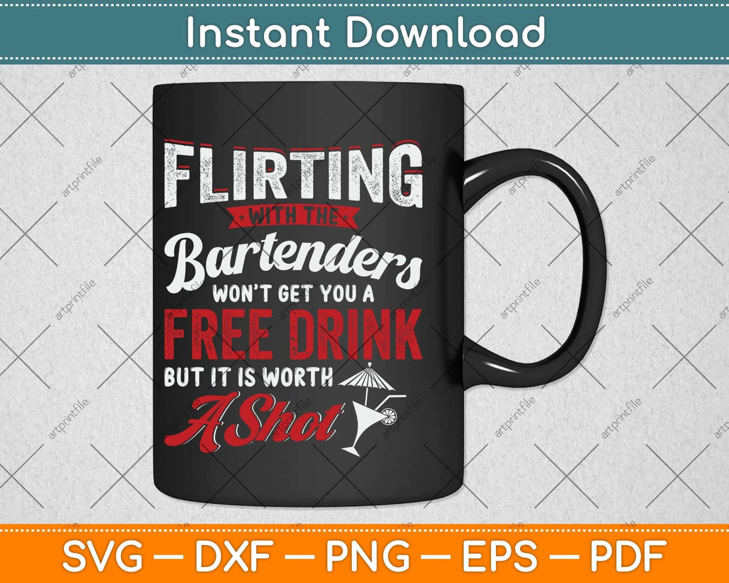 Flirting With Bartenders Funny Bartending Fathers Day Svg Png Dxf Digital Cutting File