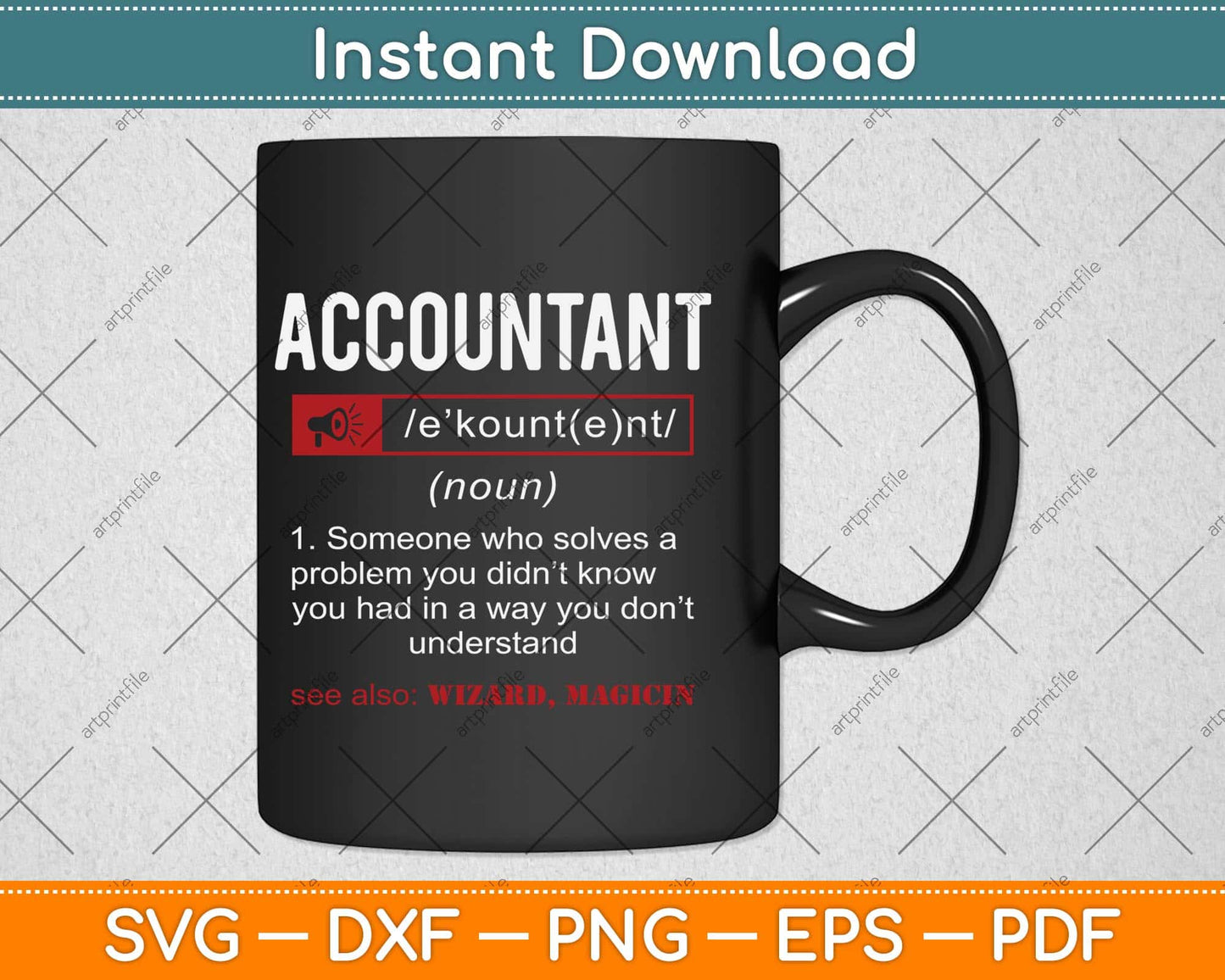 Funny Accountant Definition See Also Wizard Svg Png Dxf Digital Cutting File