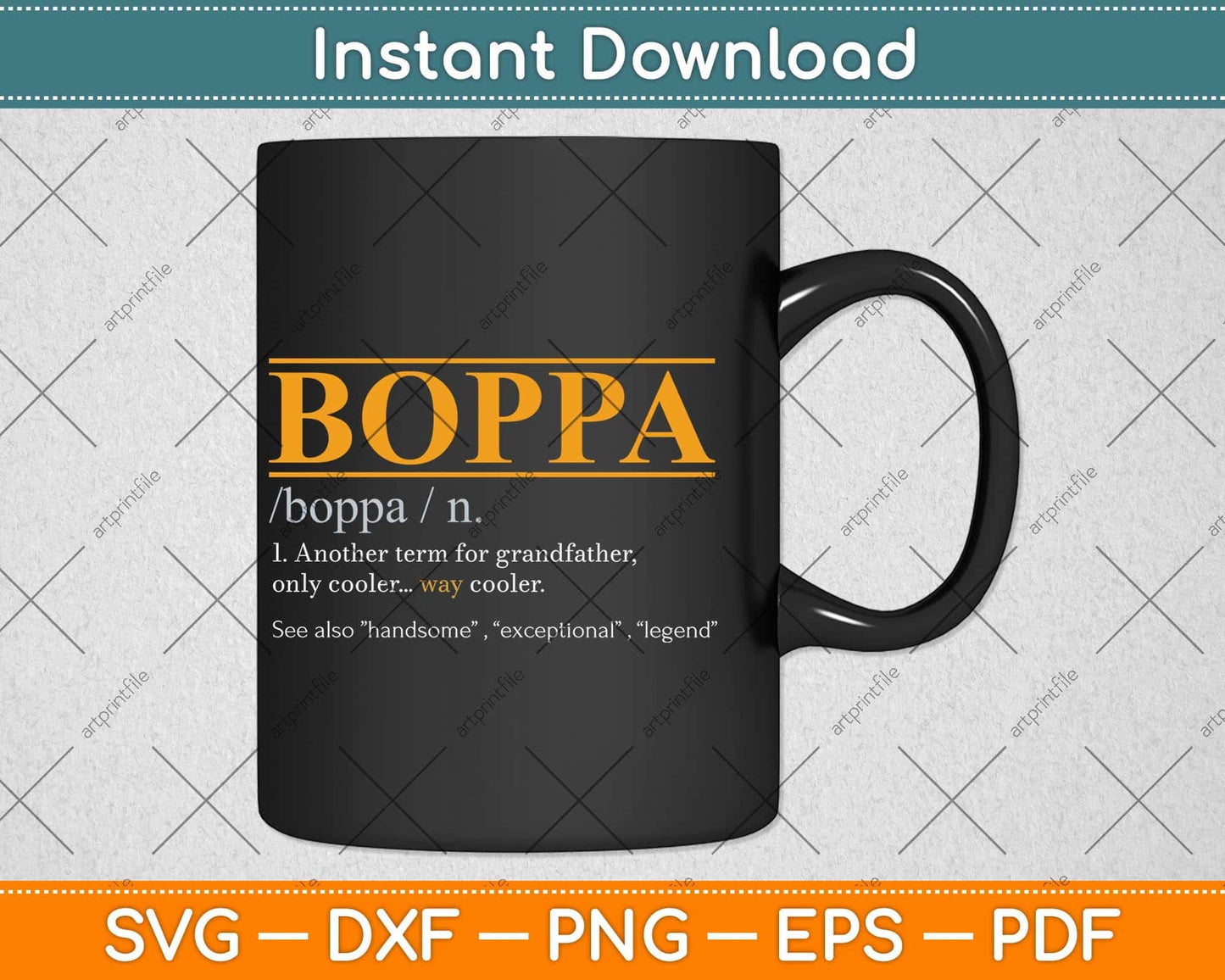 Funny BOPPA definition Father's Day Svg Png Dxf Digital Cutting File