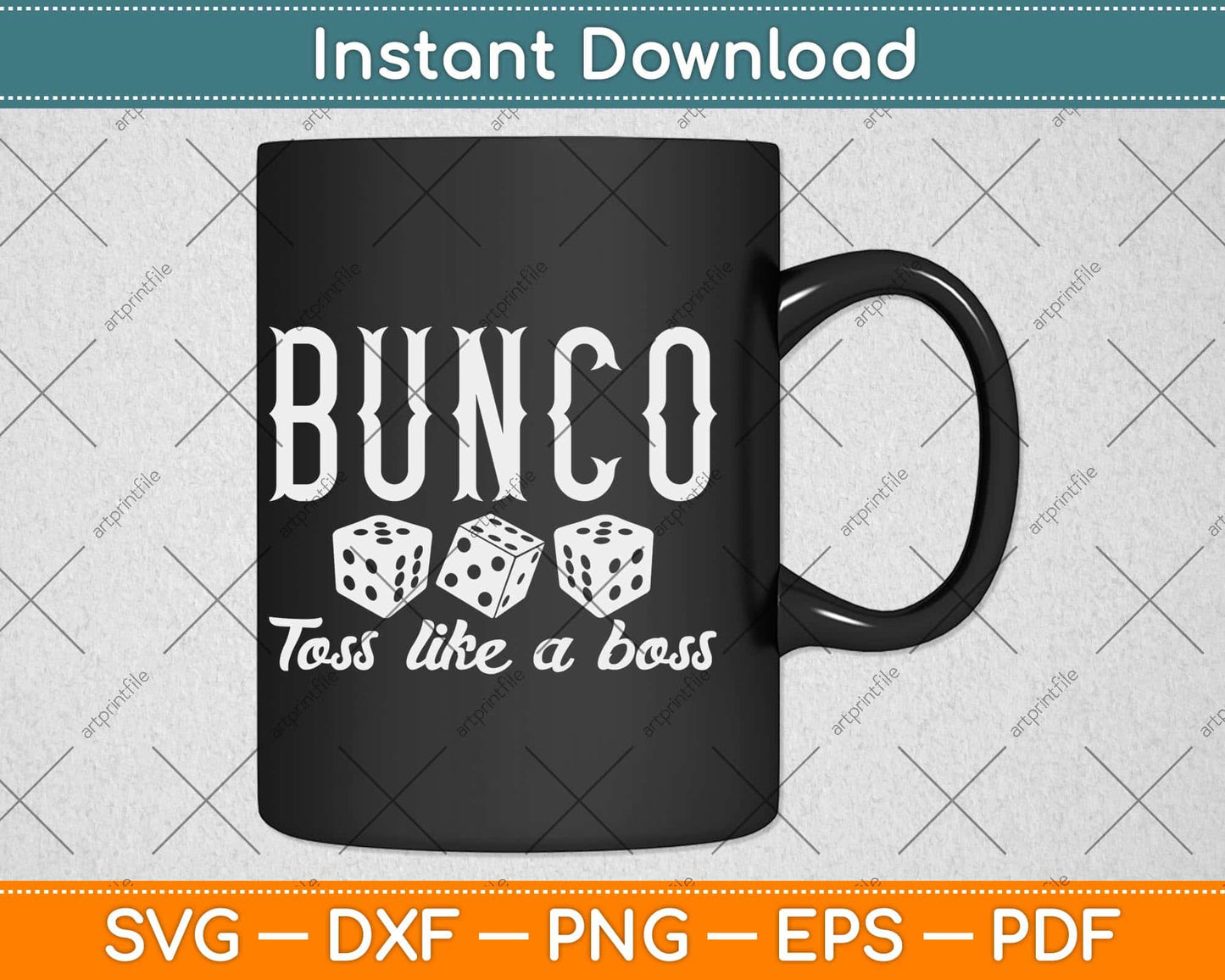 Funny Bunco Dice Toss Like a Boss Svg Png Dxf Digital Cutting File