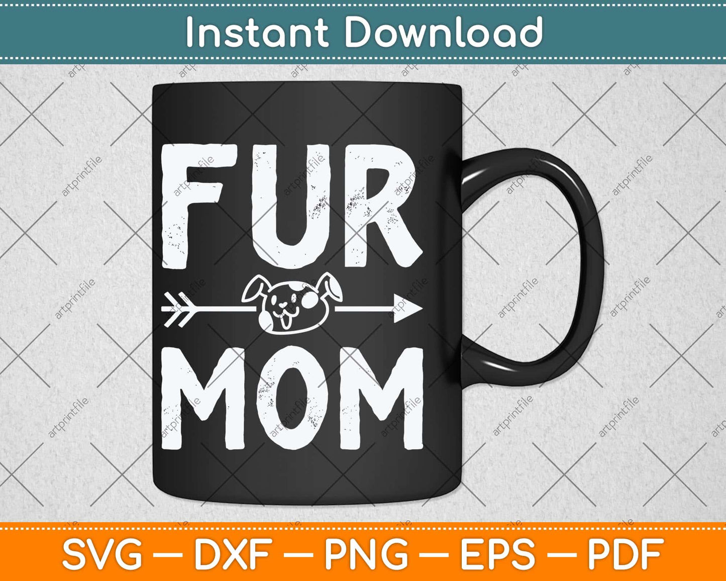 Funny Fur Mom Pet Lover Dog Dad Fathers Day Svg Png Dxf Digital Cutting File