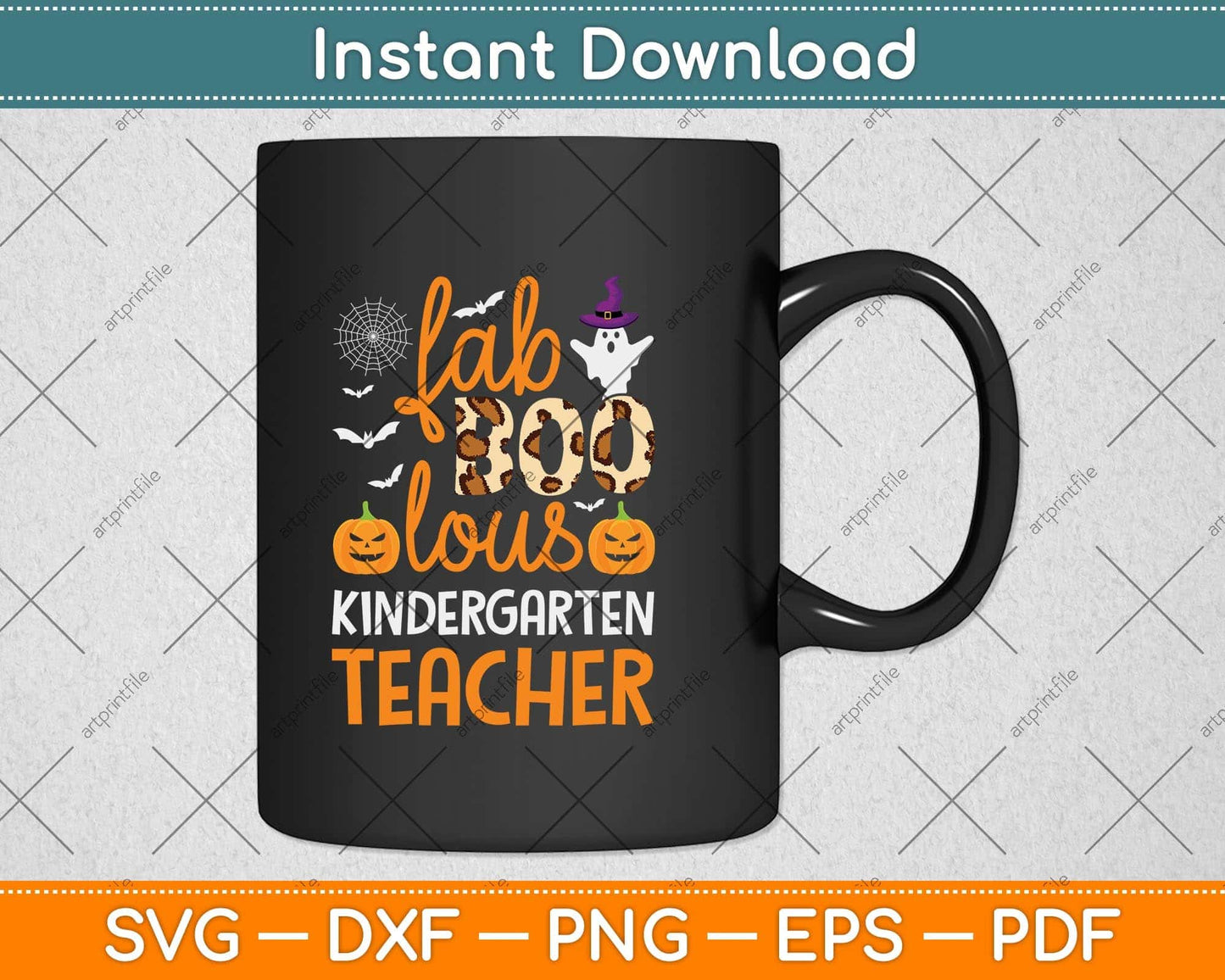 Funny Ghost Faboolous Kindergarten Teacher Halloween Svg Png Dxf Digital Cutting File