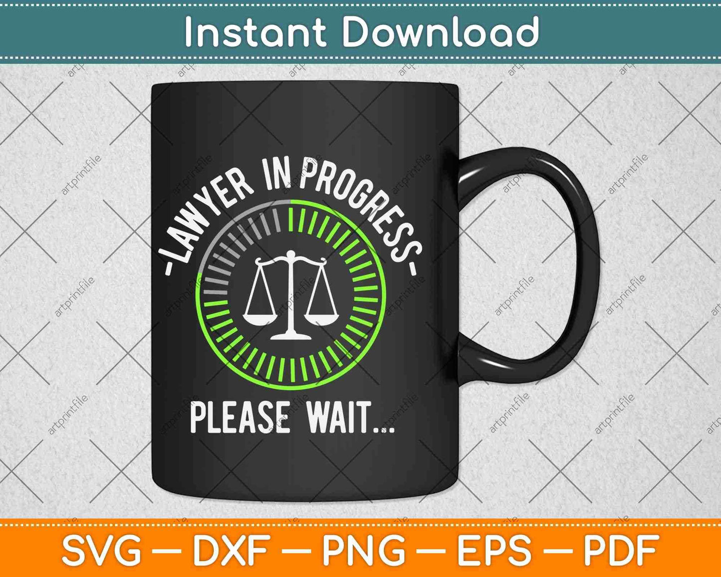 Funny Lawyer in Progress Please Wait Svg Png Dxf Digital Cutting File