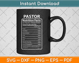 Funny Nutrition Facts Pastor Appreciation Preacher Svg Png Dxf Digital Cutting File