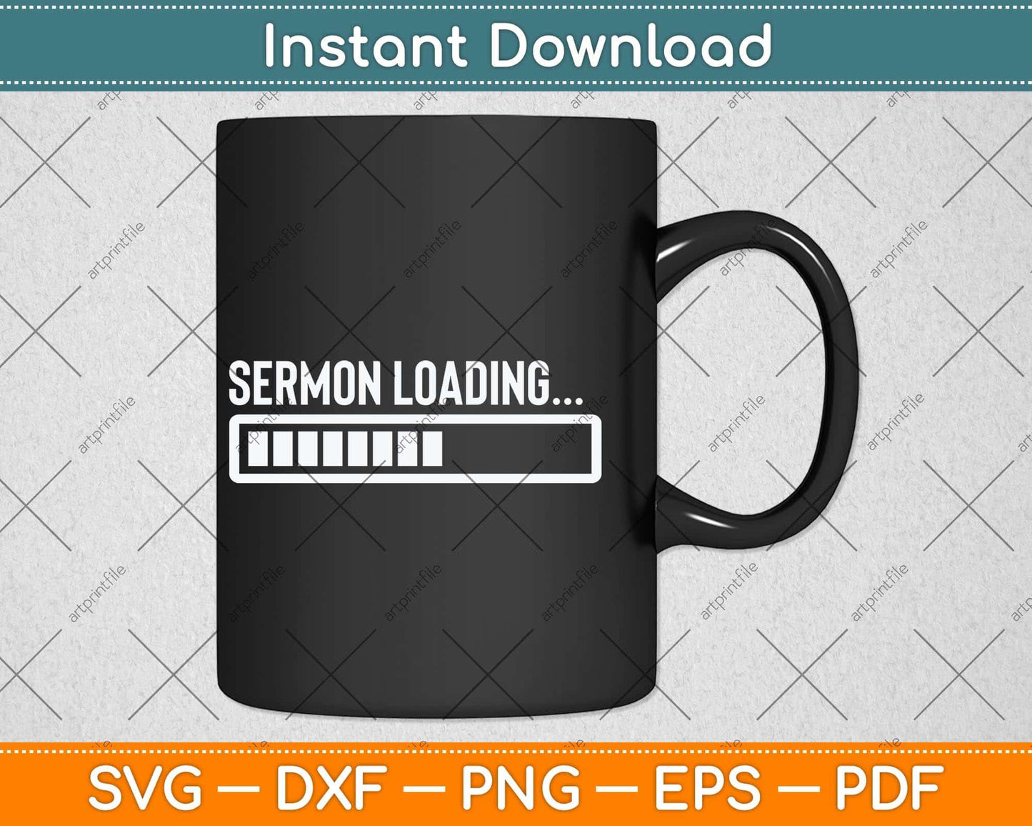 Funny Pastor Sermon Loading Svg Png Dxf Digital Cutting File