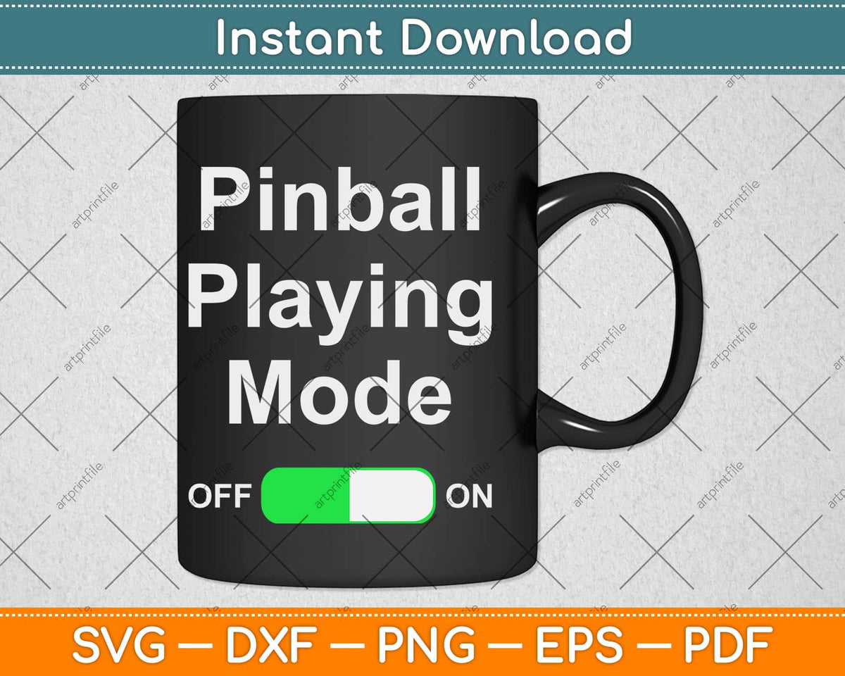 Funny Pinball Playing Mode Svg Png Dxf Digital Cutting File