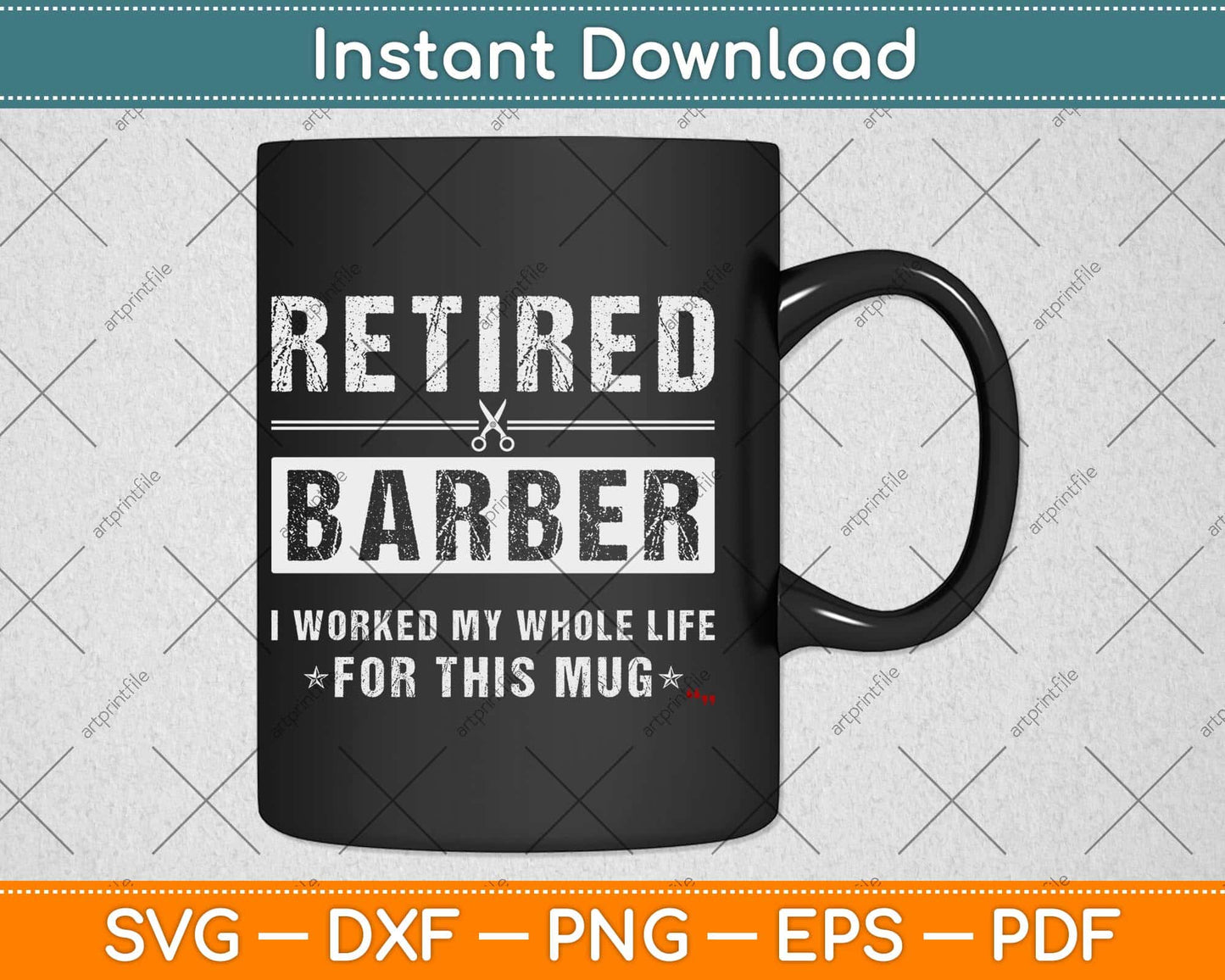 Funny Retired Barber Svg Design Cricut Printable Cutting File