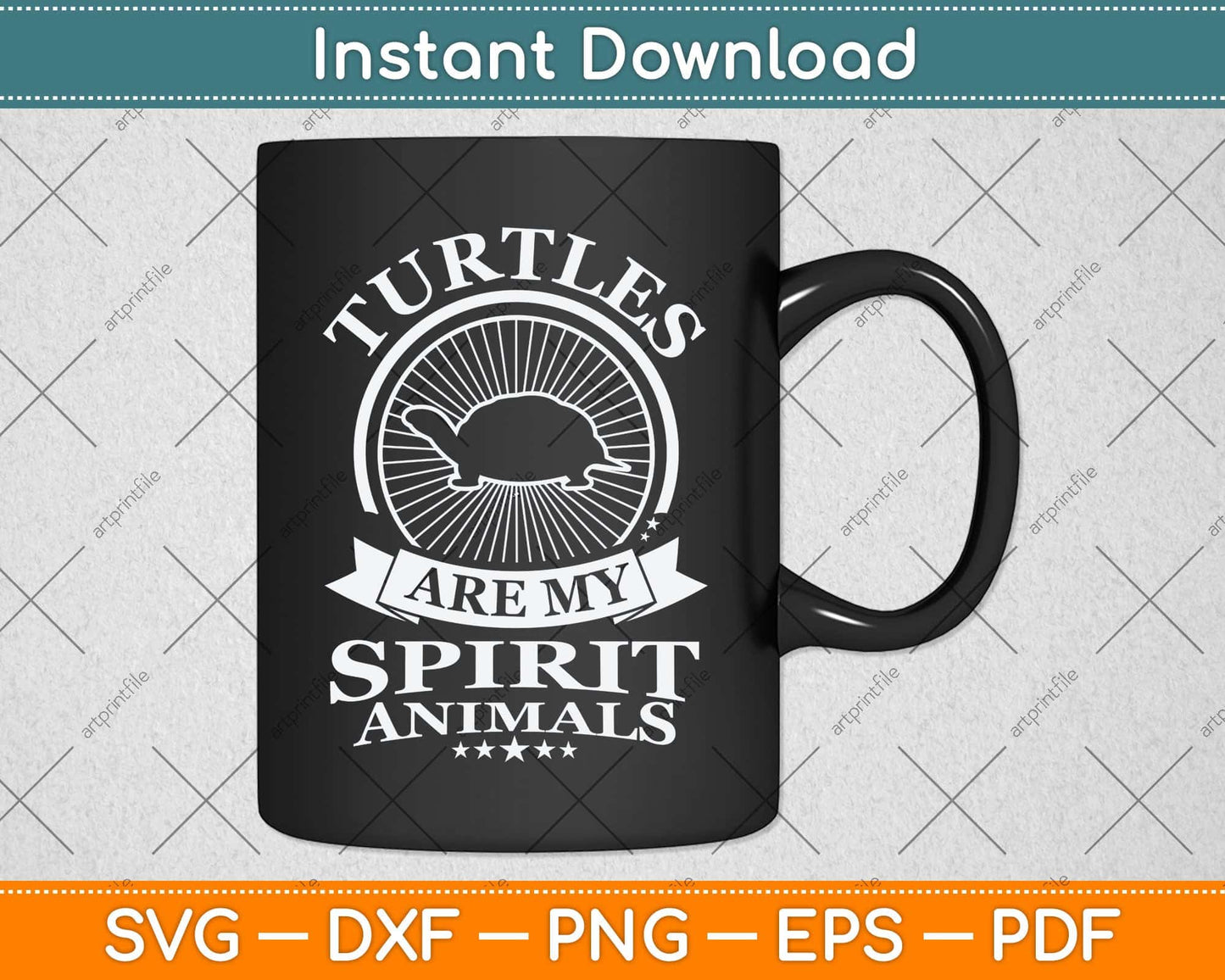 Funny Turtles are My Spirit Animal By Turtles Svg Png Dxf Digital Cutting File