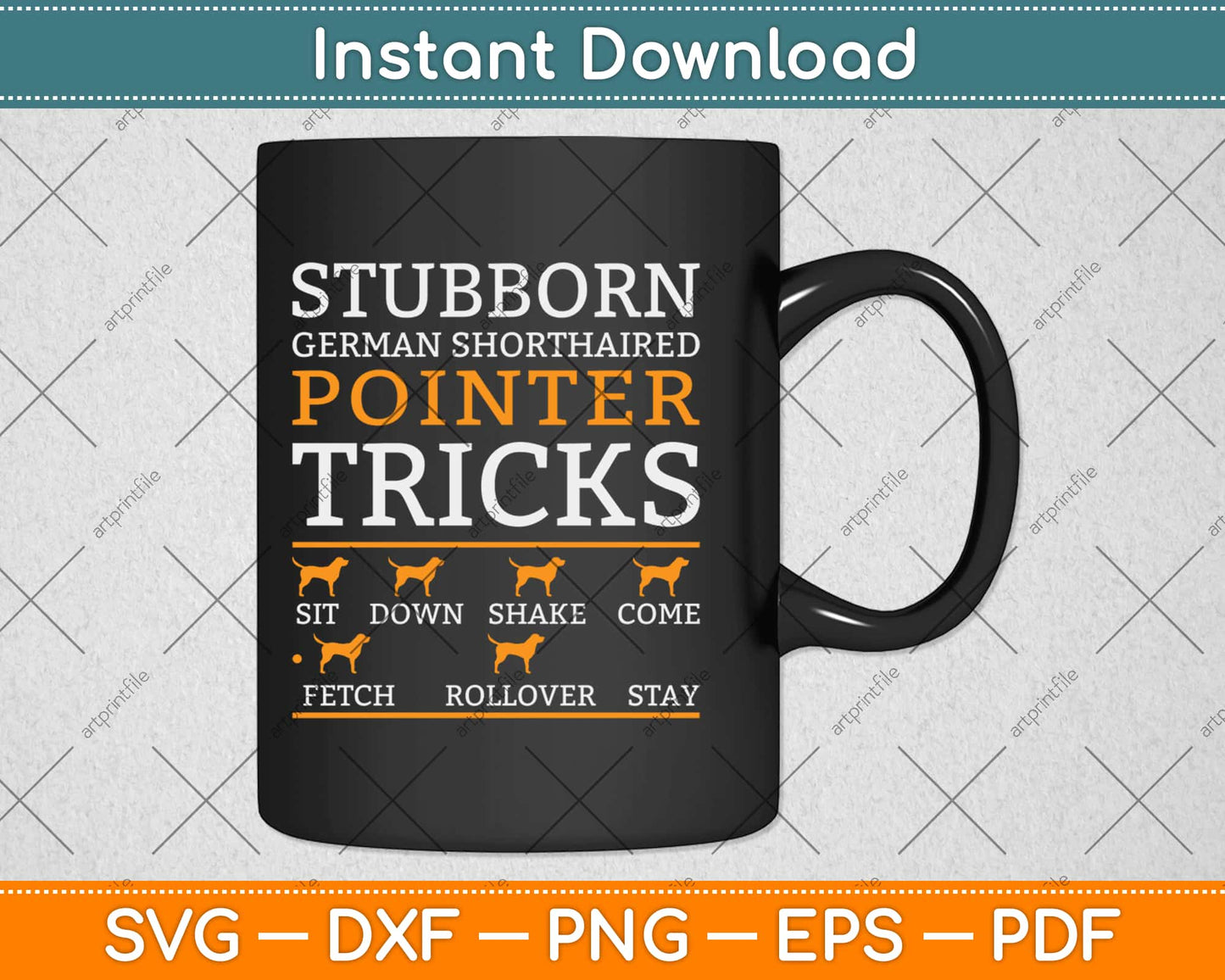 German Shorthair Pointer Funny Dog Svg Design Cricut Printable Cutting Files