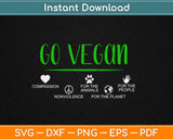 Go Vegan For The Planet Svg Design Cricut Printable Cutting Files