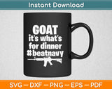 Goat It’s What’s For Dinner Beat Navy Svg Design Cricut Printable Cutting Files