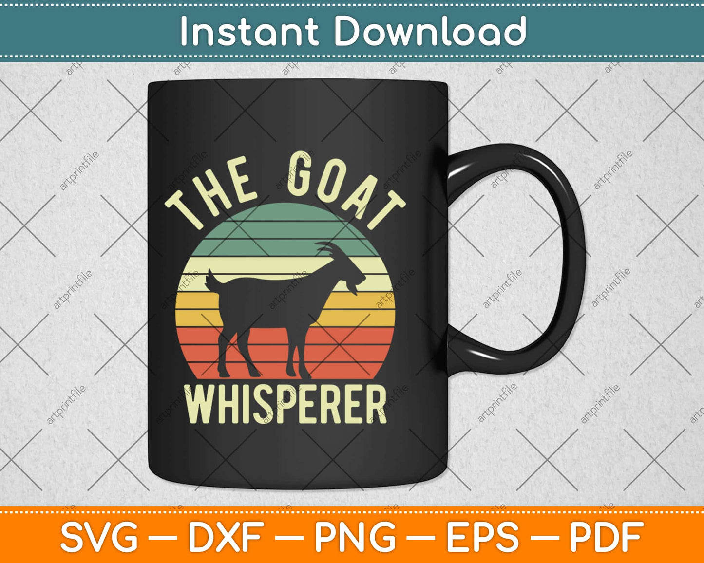 Goat Whisperer Funny Retro Vintage Goat Lover Farmer Svg Png Dxf Eps Cutting File
