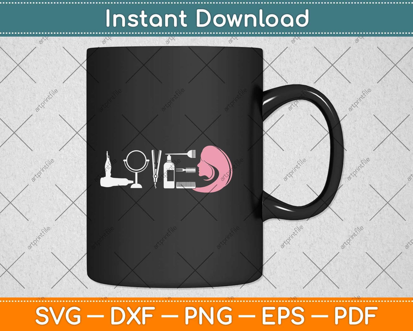 Hairdresser Love Funny Cute Hair Stylist Svg Png Dxf Digital Cutting File