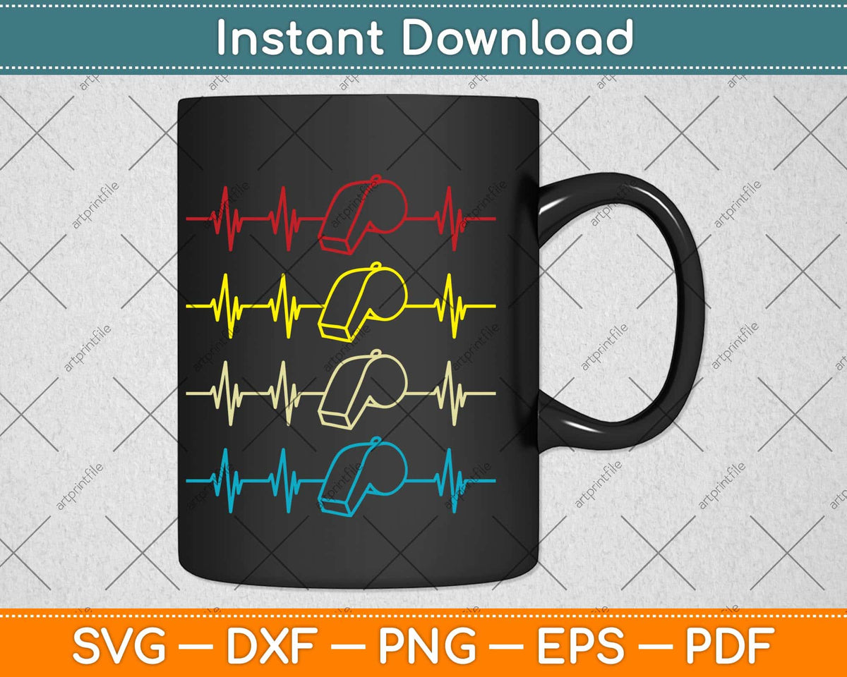 Heartbeat Referee Svg Png Dxf Digital Cutting File