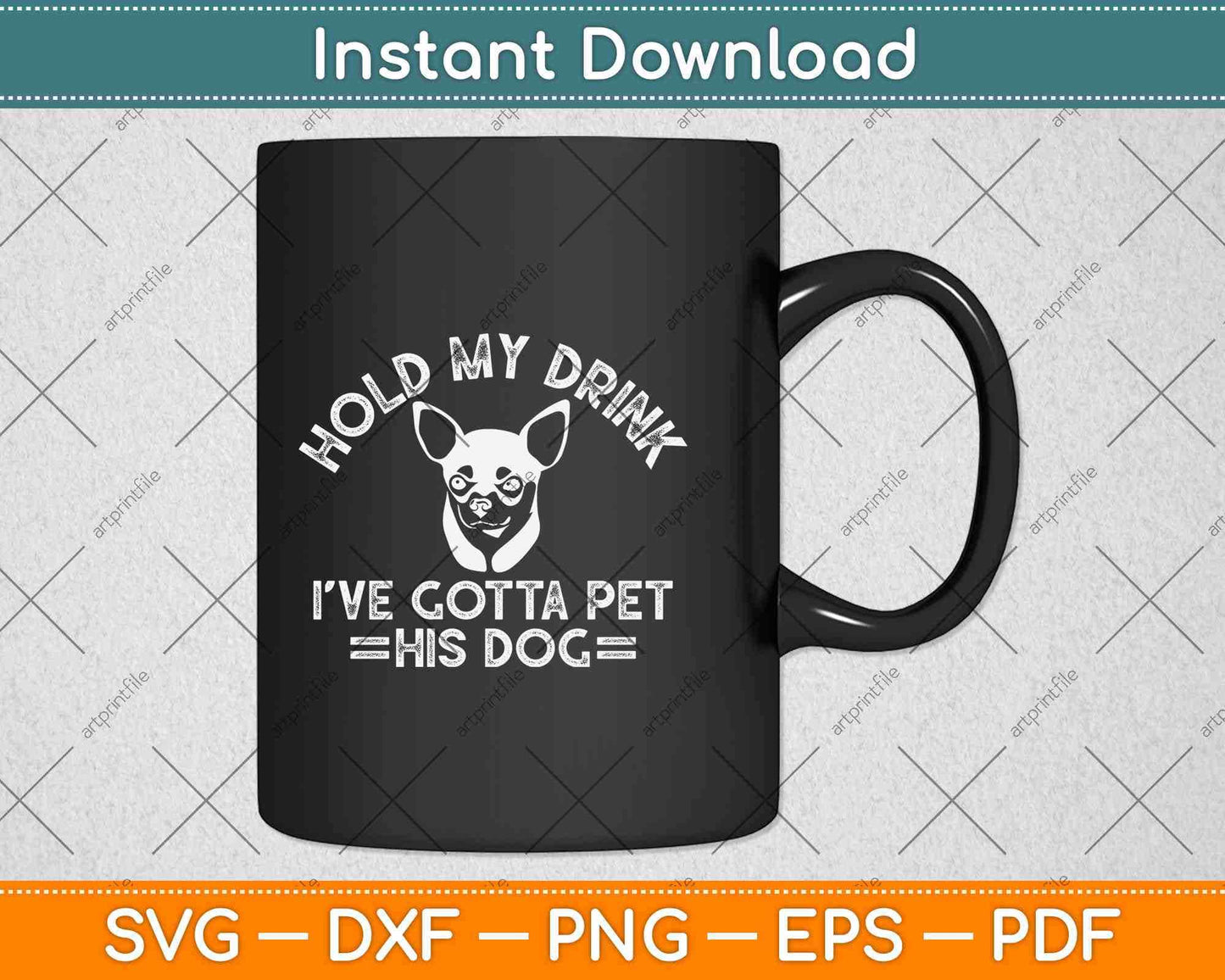 Hold My Drink I’ve Gotta Pet This Dog Svg Design Cricut Printable Cutting File