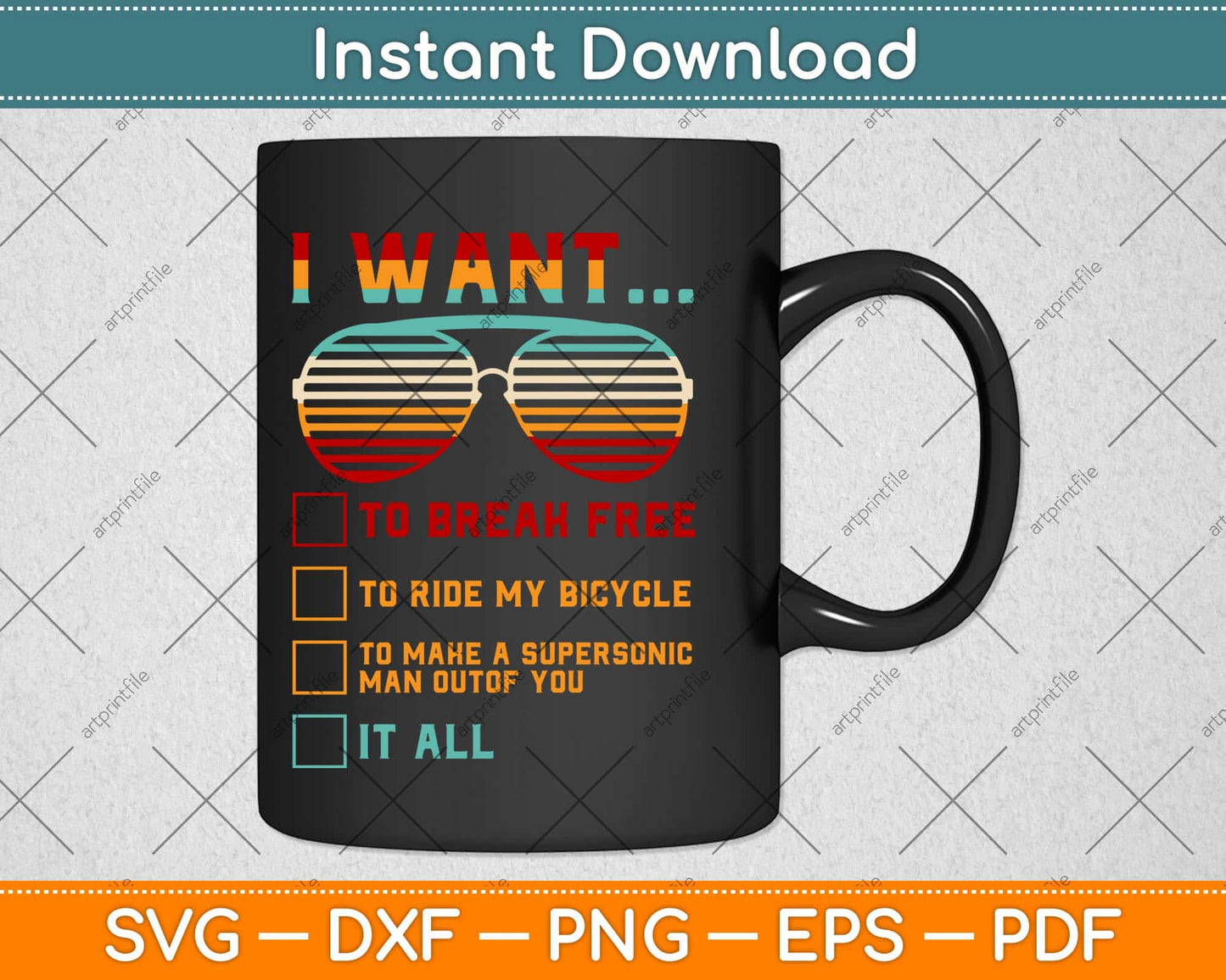 I Want To Break Free To Ride My Bicycle It All Svg Png Dxf Digital Cutting File