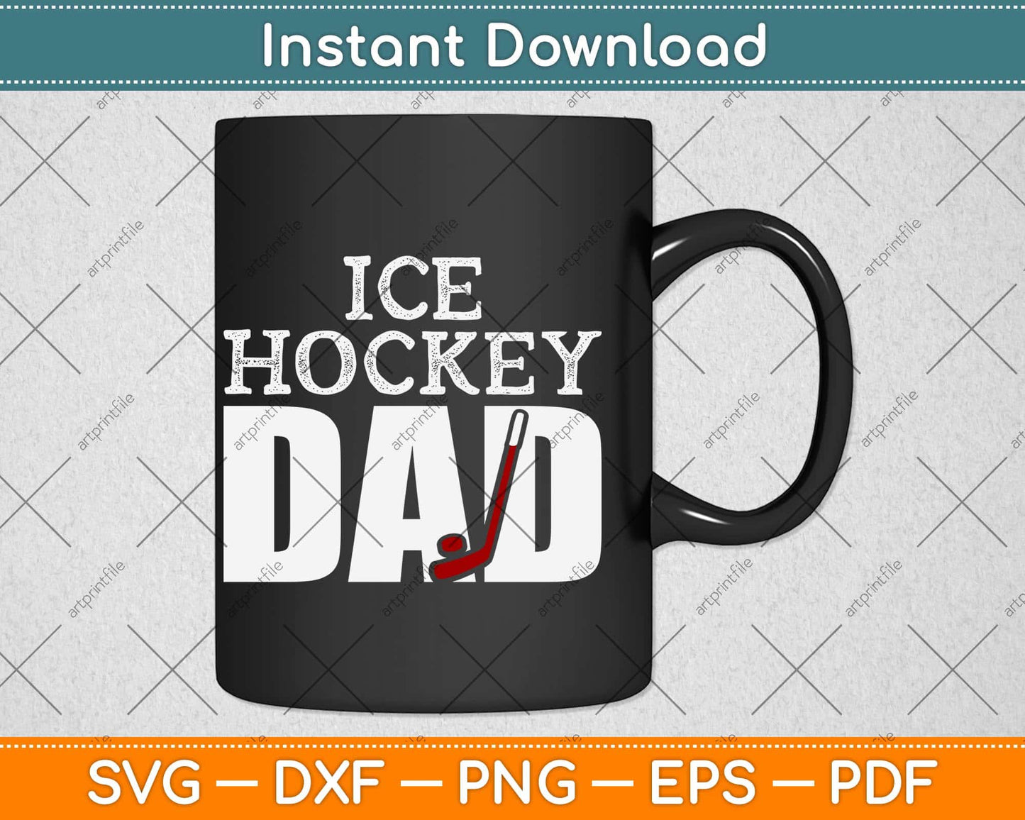 Ice Hockey Dad Svg Design Cricut Printable Cutting Files