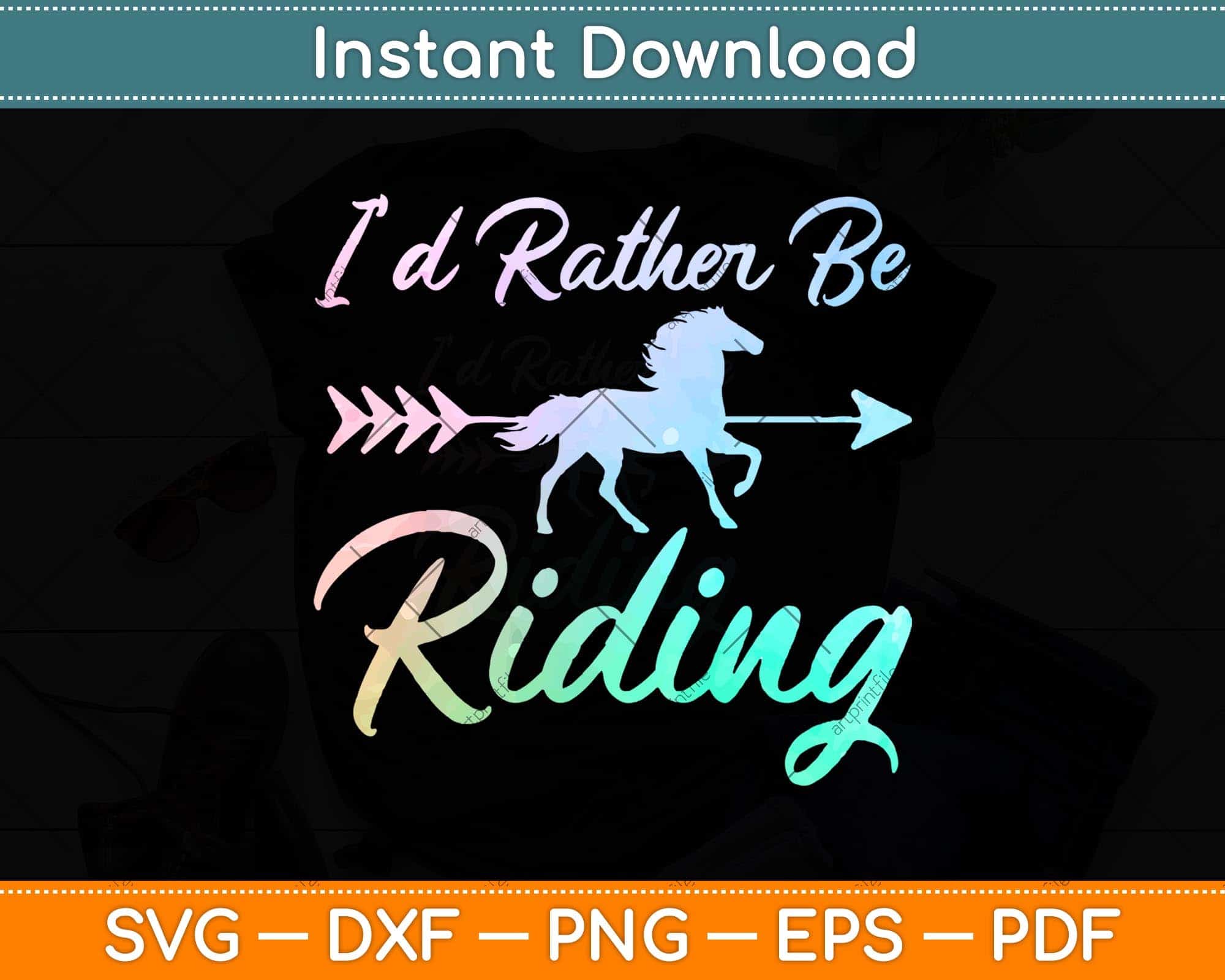 I'd Rather Be Riding Horses Svg Cutting File – artprintfile