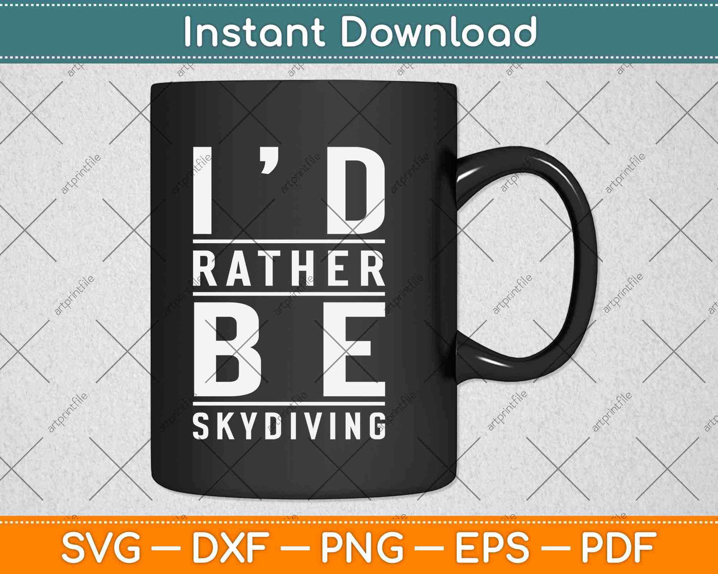 I'd Rather Be Skydiving Svg Design Cricut Printable Cutting Files