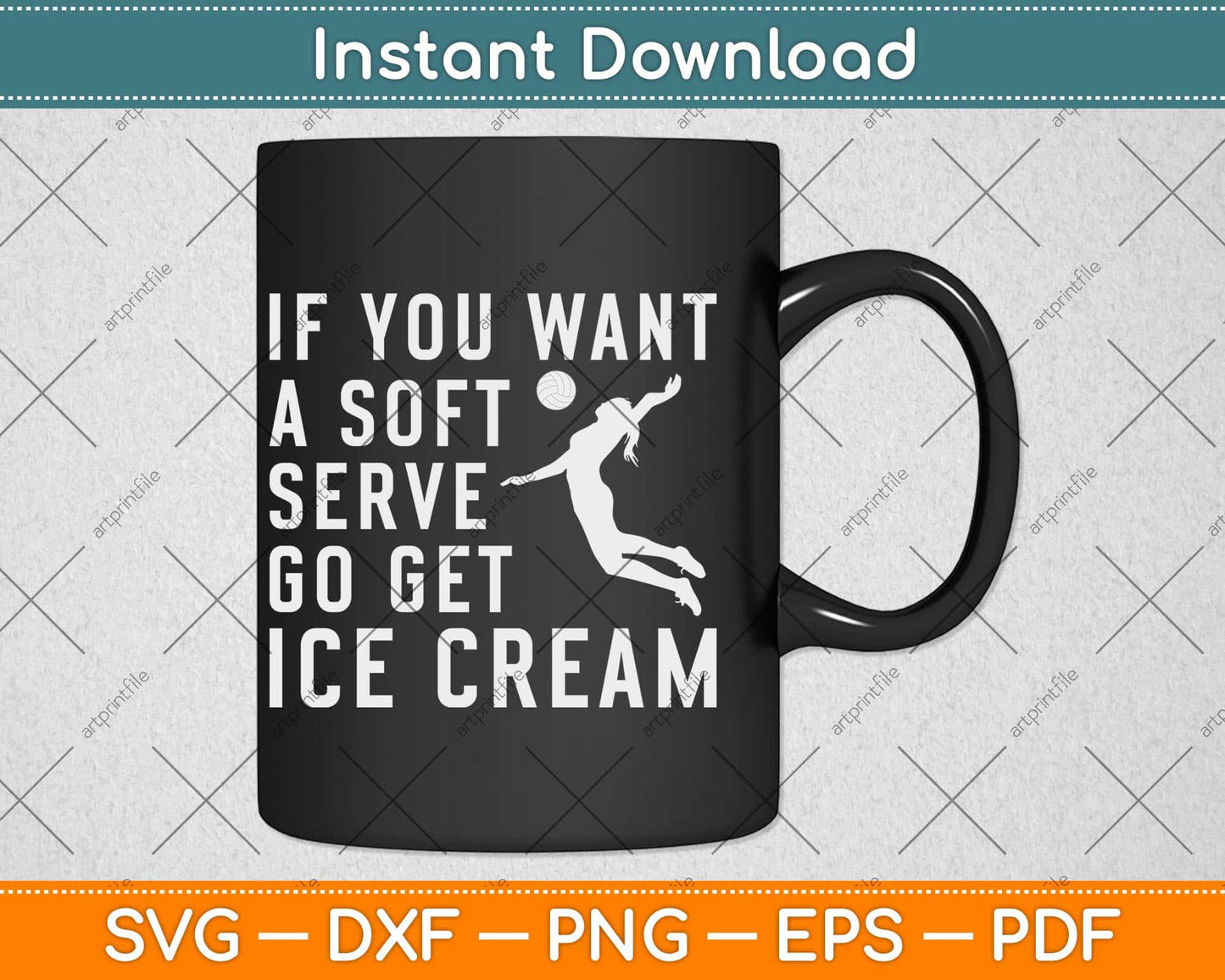 If You Want A Soft Serve Go Get Ice Cream Awesome College Volleyball Svg Design