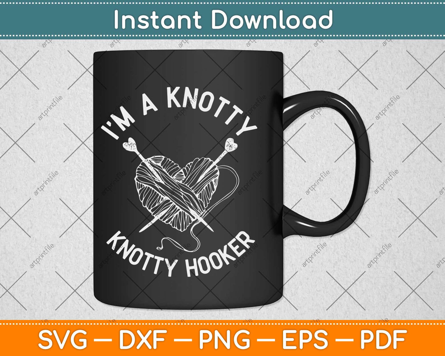 I’m A Knotty Hooker Funny Crochet Crocheting Svg Design