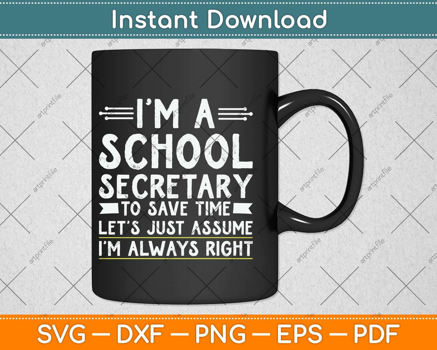 I’m A School Secretary To Save Time Office Clerk Assistant Svg Png Dxf Cutting File
