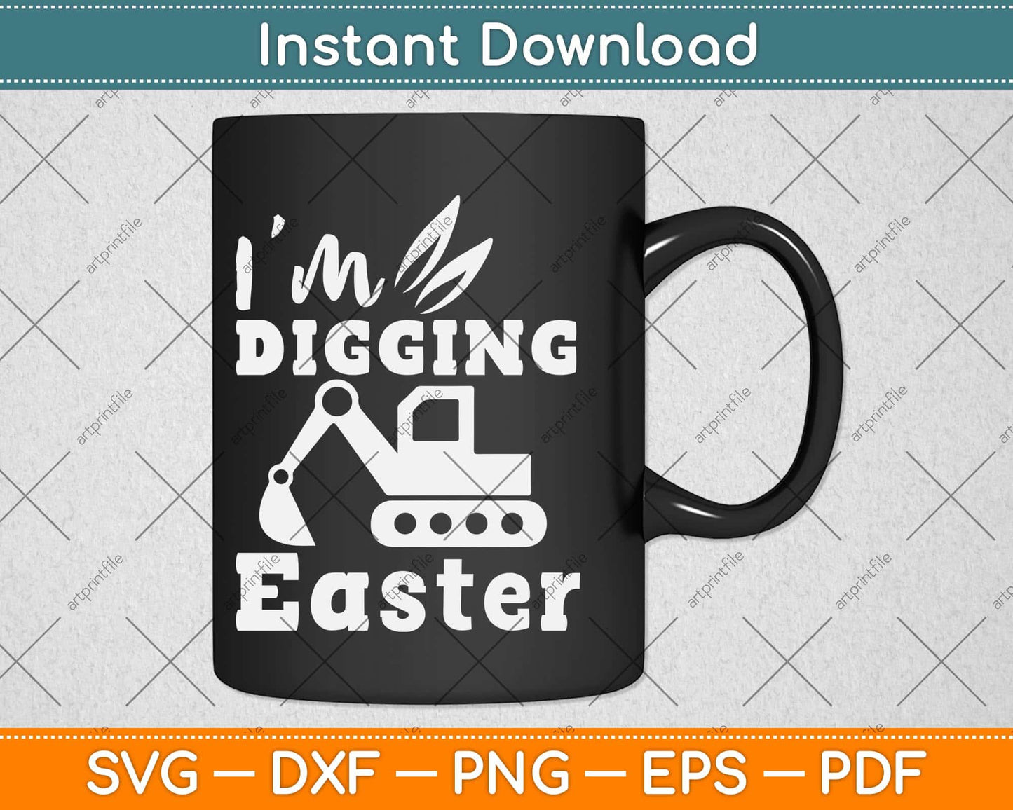 I'm Digging Easter Gift For Tractor Loving Boys Toddler Svg Design