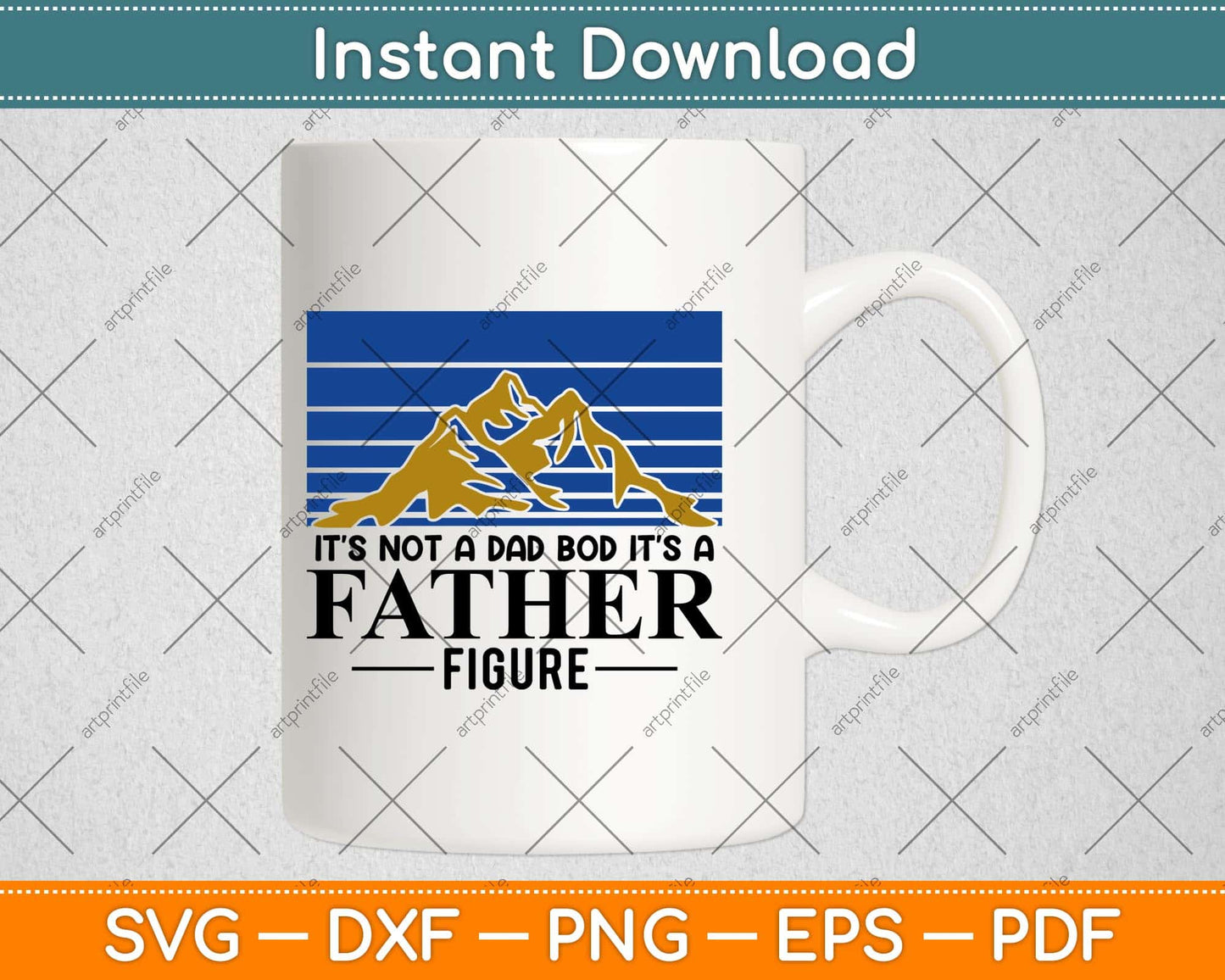 It's Not A Dad Bod It's A Father Figure Vintage Father's Day Svg Png Dxf File