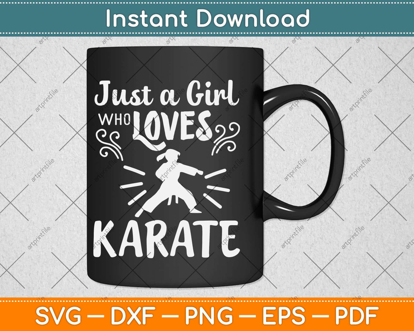 Just a Girl Who Loves Karate Svg Design Cricut Printable Cutting Files