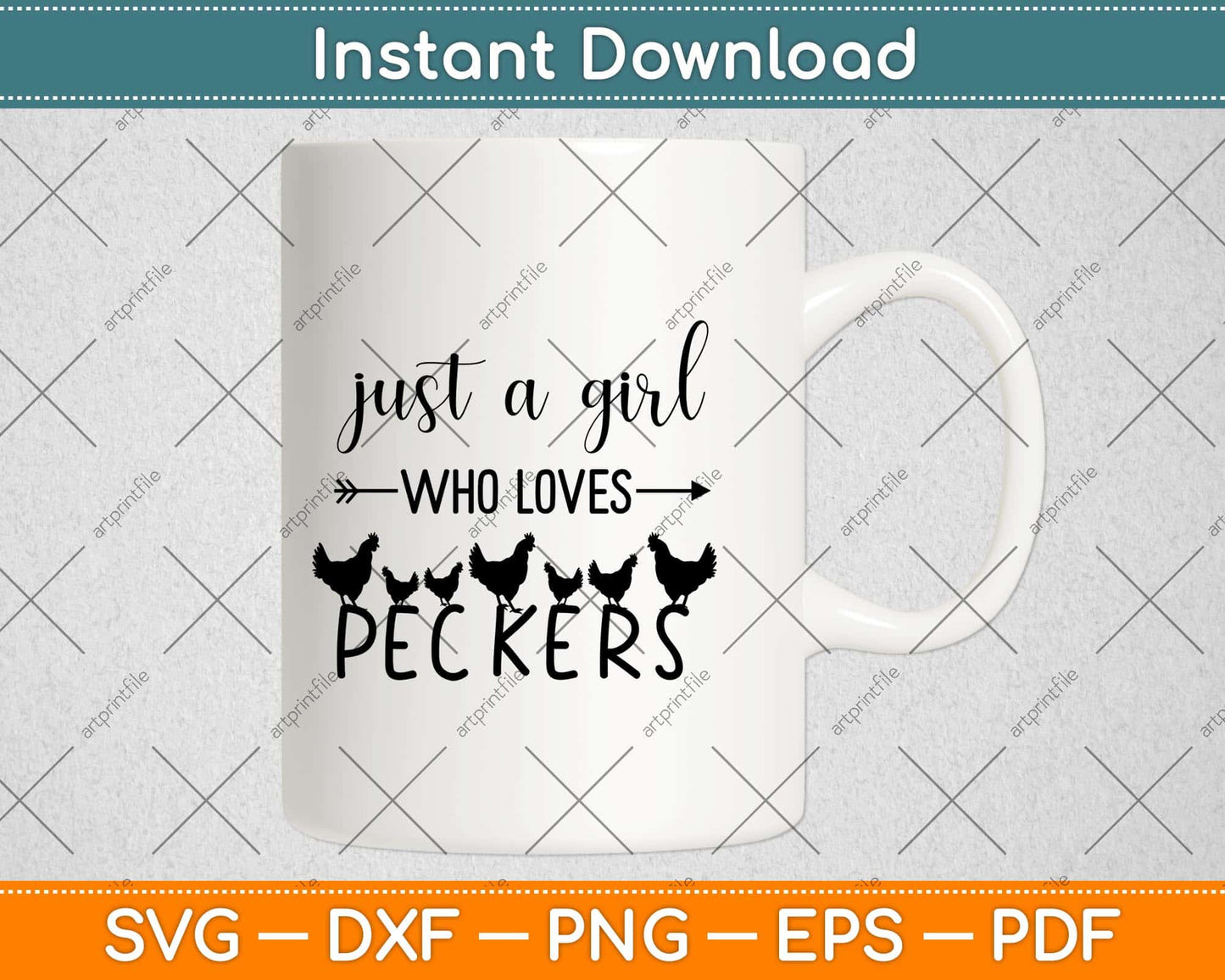 Just A Girl Who Loves Peckers Svg Png Dxf Digital Cutting File