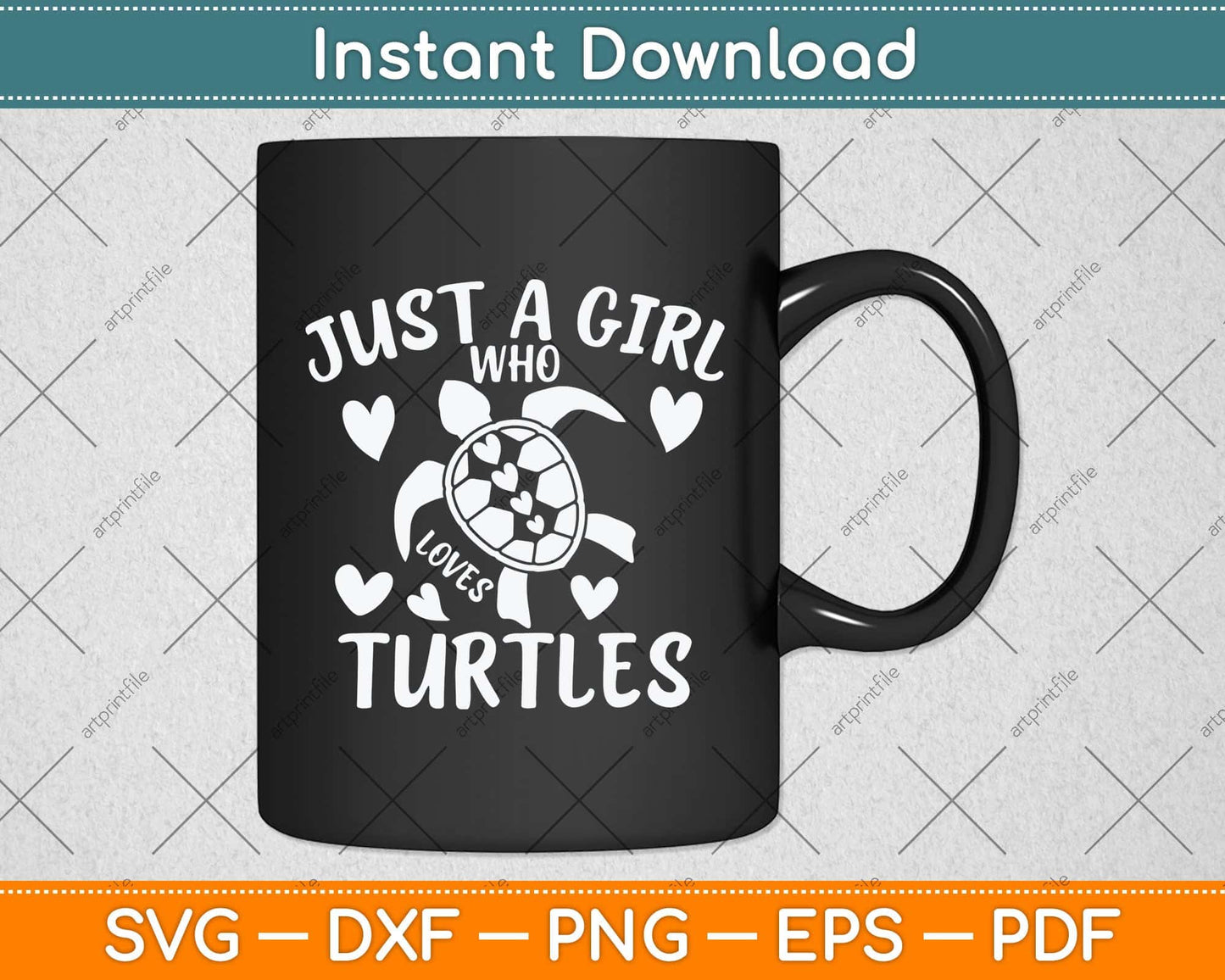 Just a Girl Who Loves Turtles Tie Dye Sea Turtle Svg Png Dxf Digital Cutting File