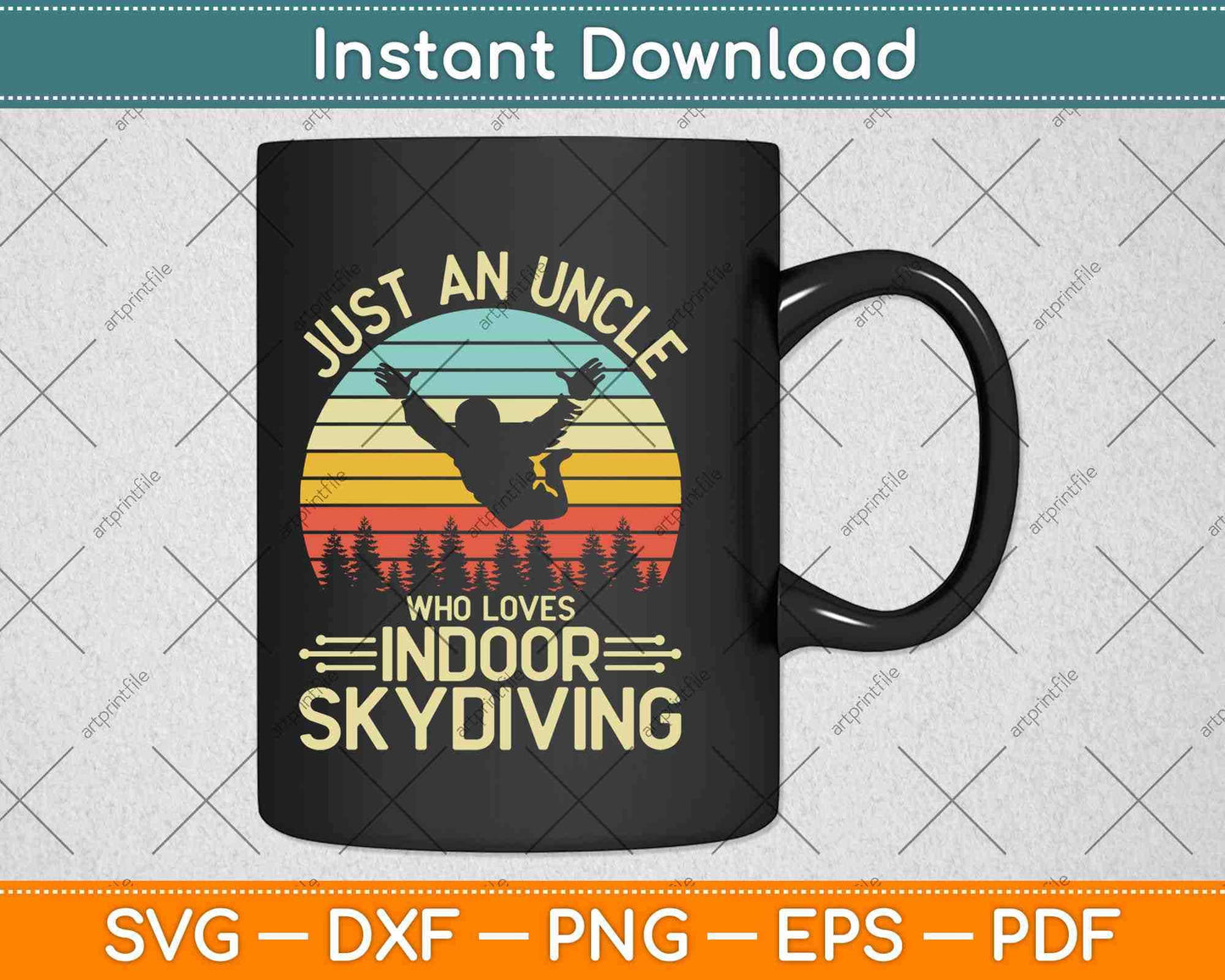 Just An Uncle Who Loves Indoor Skydiving Svg Design Cricut Printable Cutting Files