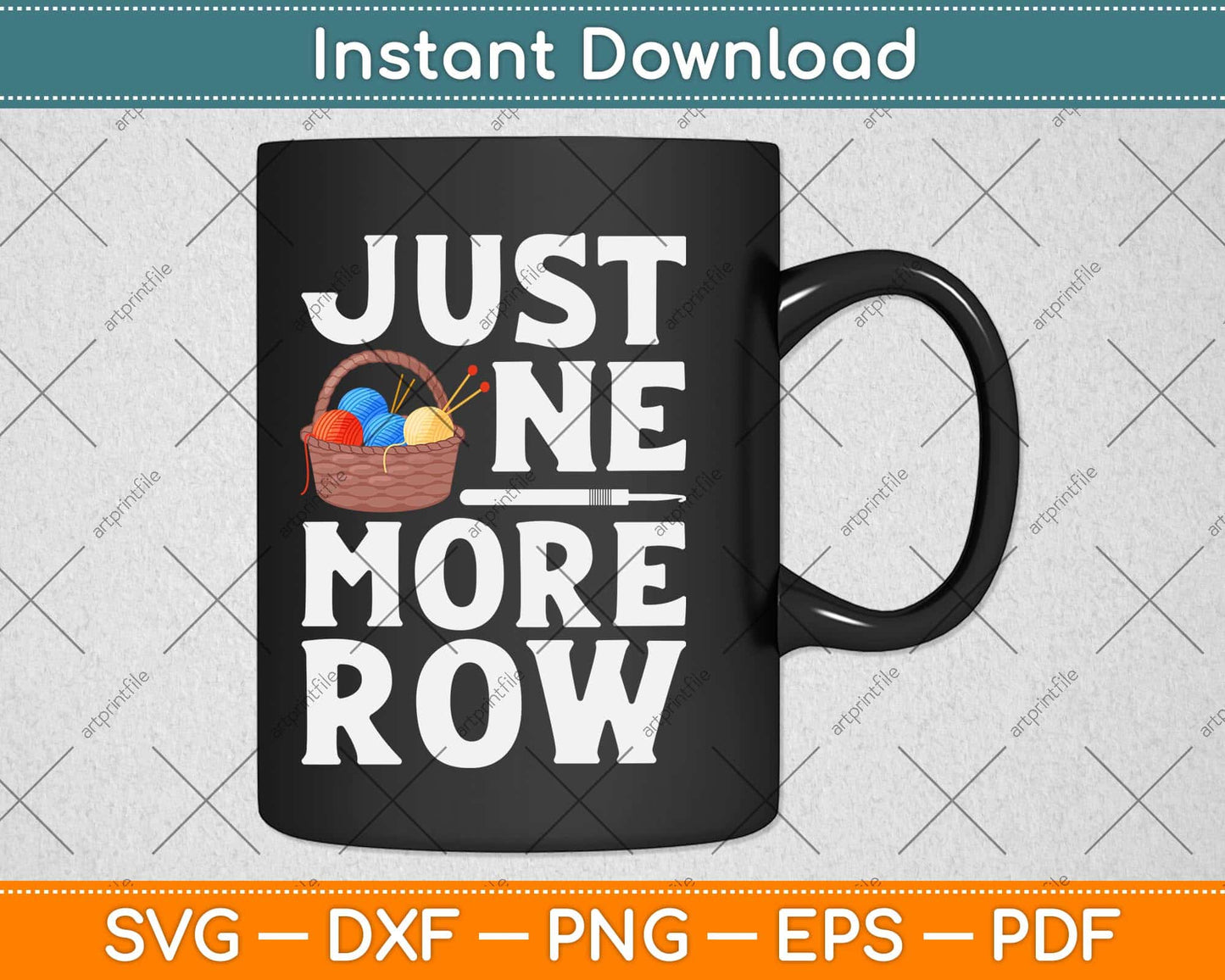 Just One More Row Funny Crochet Gifts Crocheting Yarn Svg Design