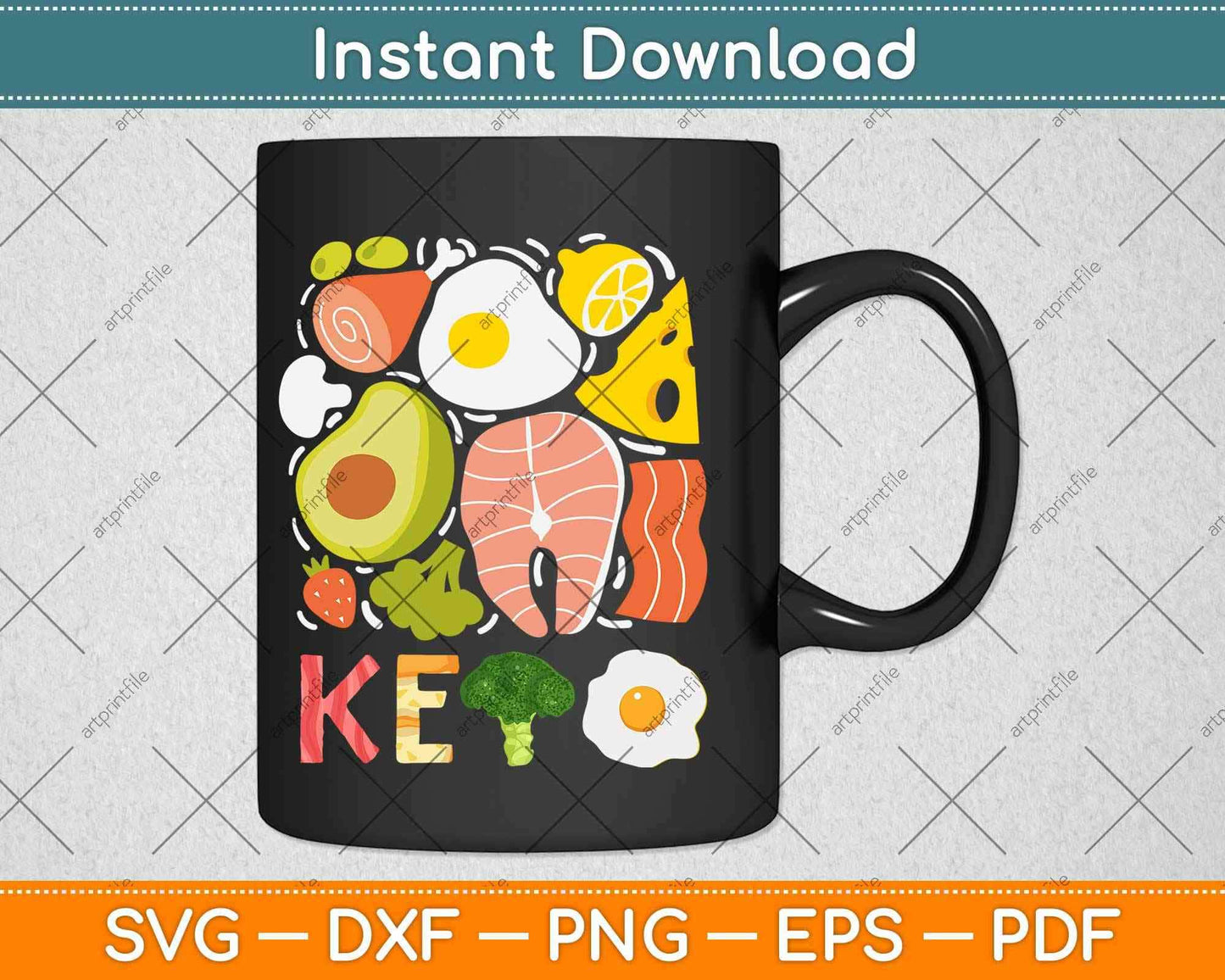 Keto Diet Low Carb High Fat Funny Svg Design