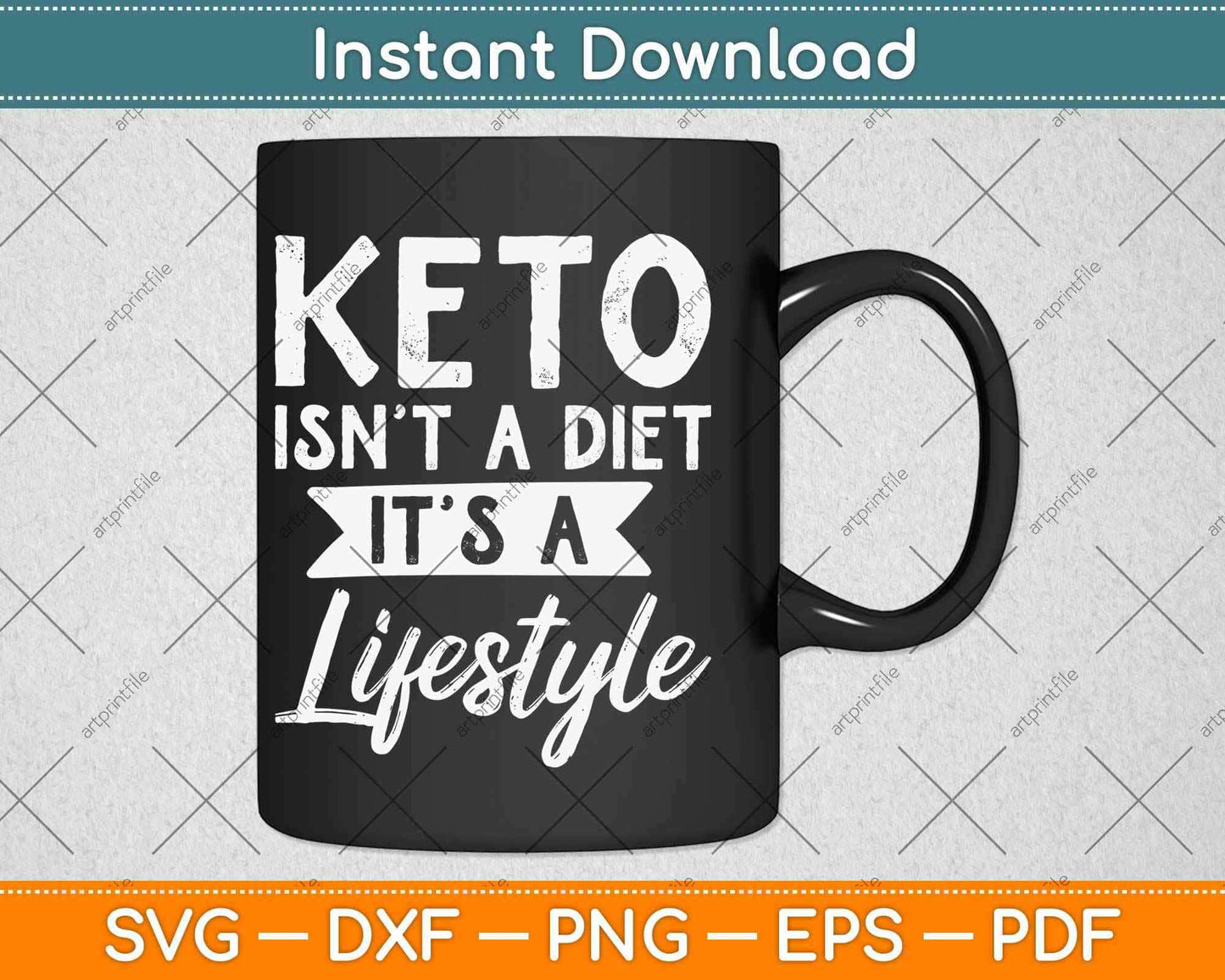 Keto Isn't A Diet It's A Lifestyle Ketogenic Svg Design Cricut Printable Cutting Files