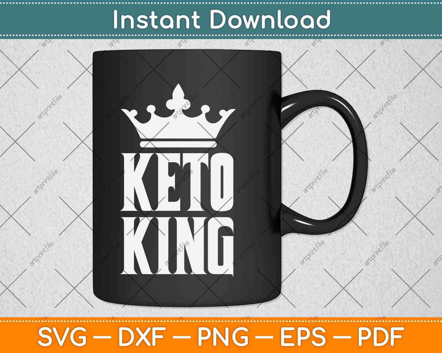 Keto King Ketogenic Diet Svg Design Cricut Printable Cutting Files