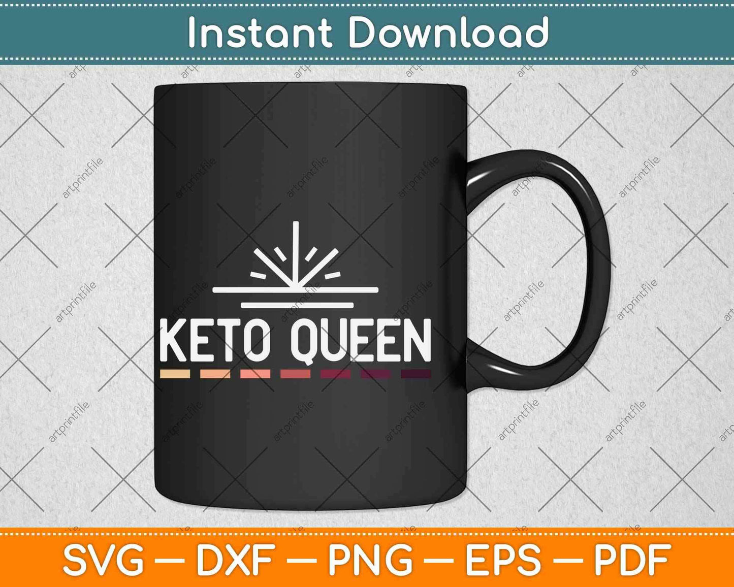 Keto Queen Ketogenic Diet Lifestyle Svg Design Cricut Printable Cutting Files