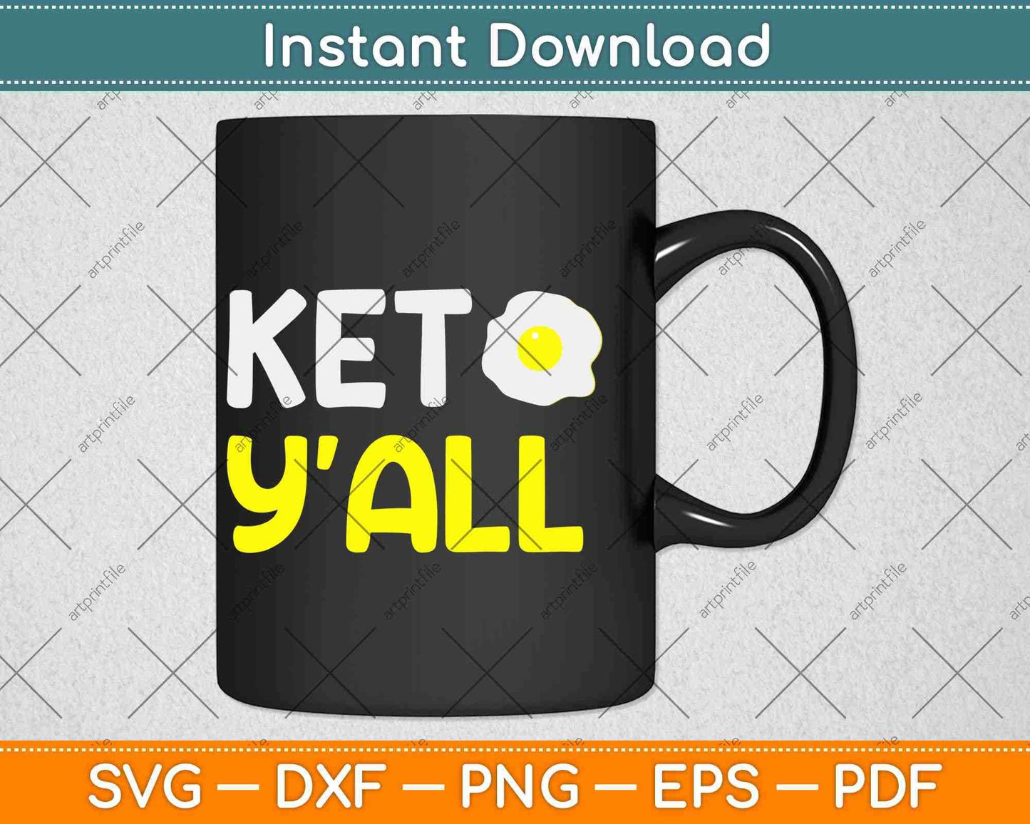 Keto Y'all Ketogenic Diet Svg Design Cricut Printable Cutting Files
