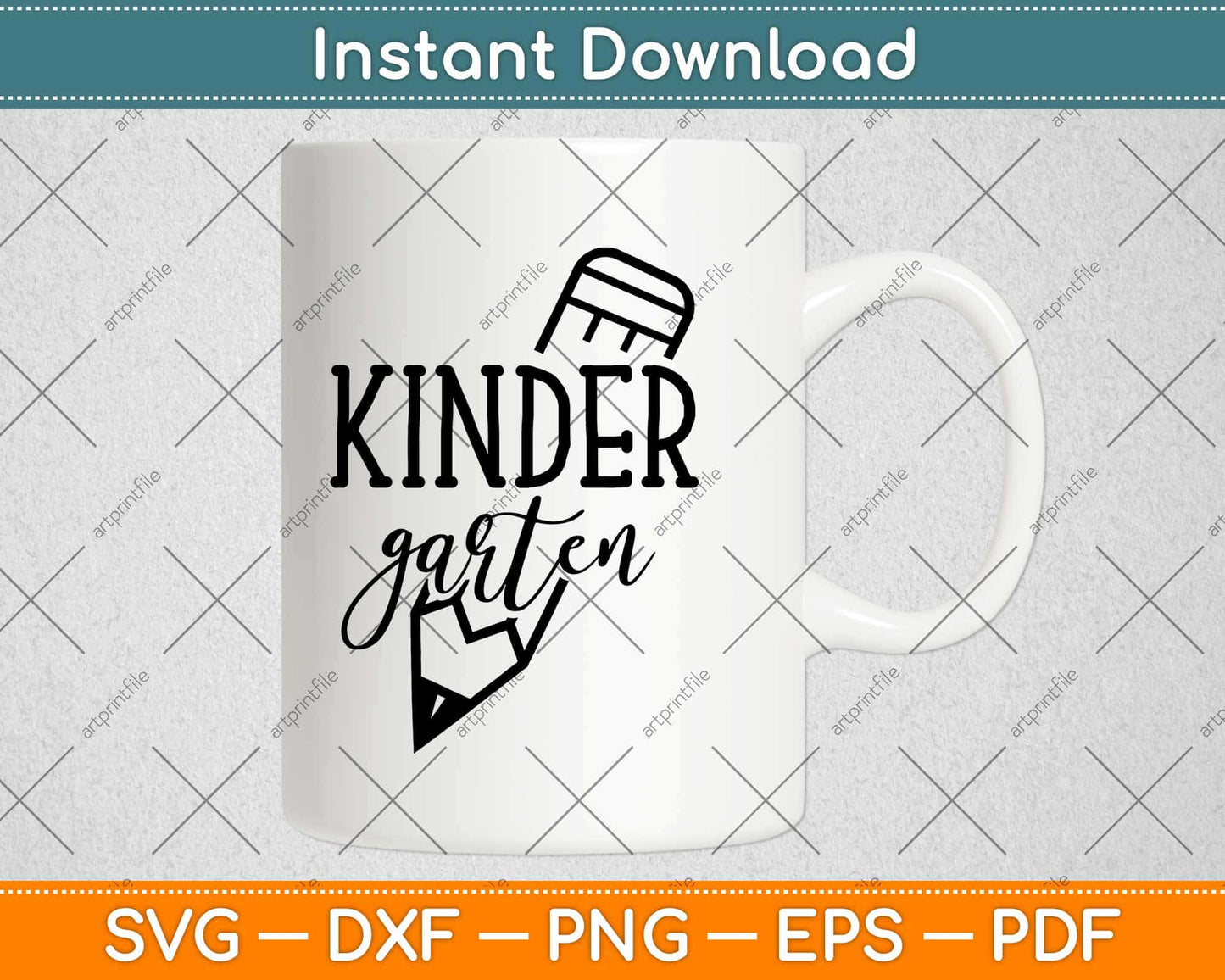 Kindergarten Back To School Svg Design Cricut Printable Cutting Files