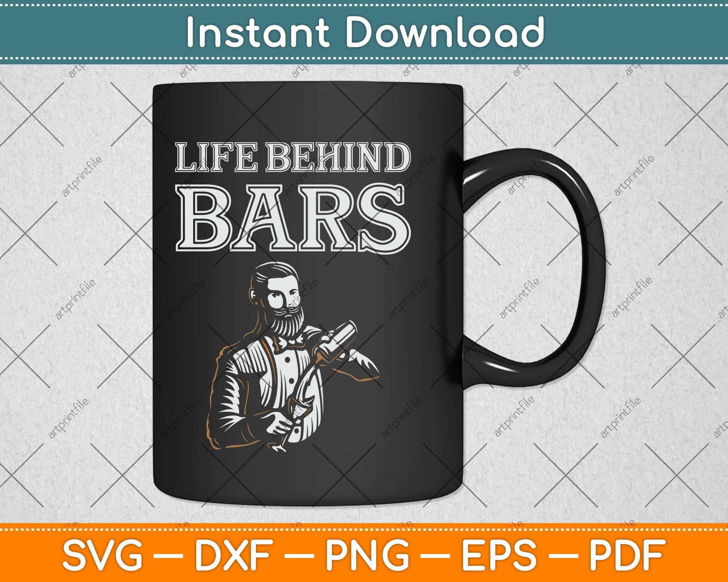 Life Behind Bars Bartender Svg Png Dxf Digital Cutting File