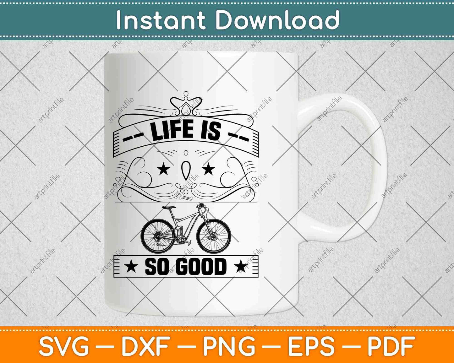 Life Is So Good Cycling Svg Design Cricut Printable Cutting Files