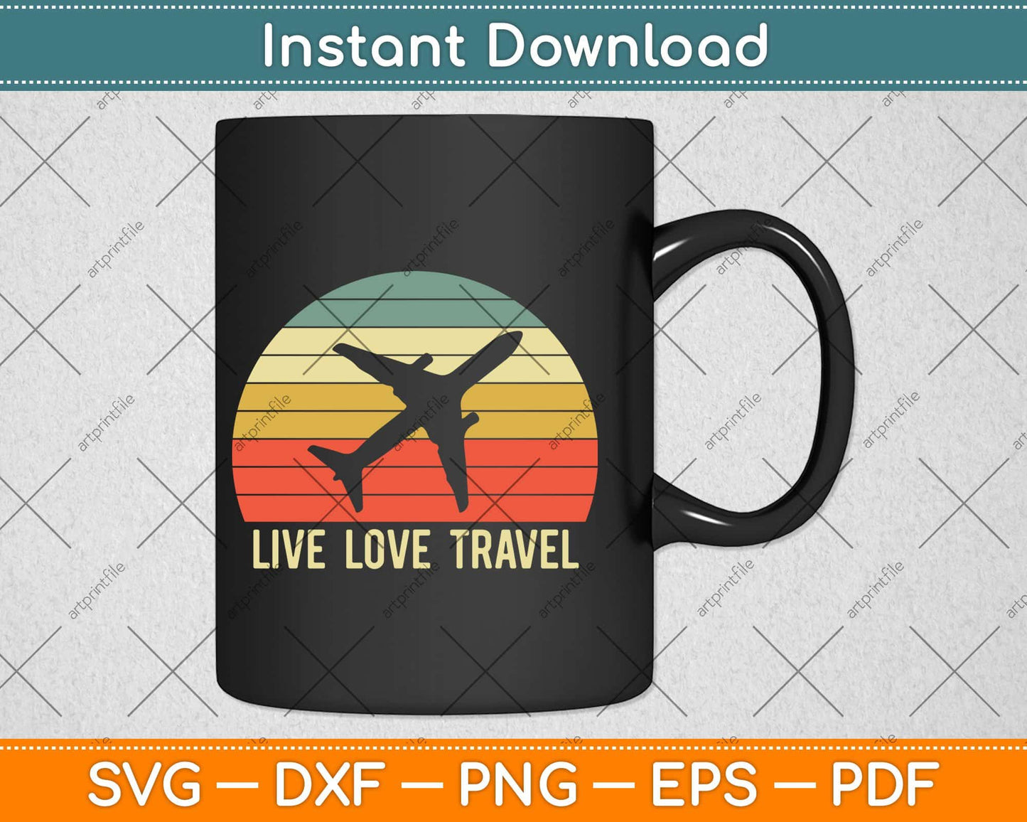Live Love Travel Vintage Travel World Traveler Svg Design Cutting File