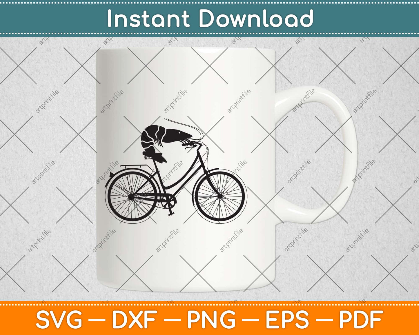 Lobster On Bicycle Cycling Svg Design Cricut Printable Cutting Files